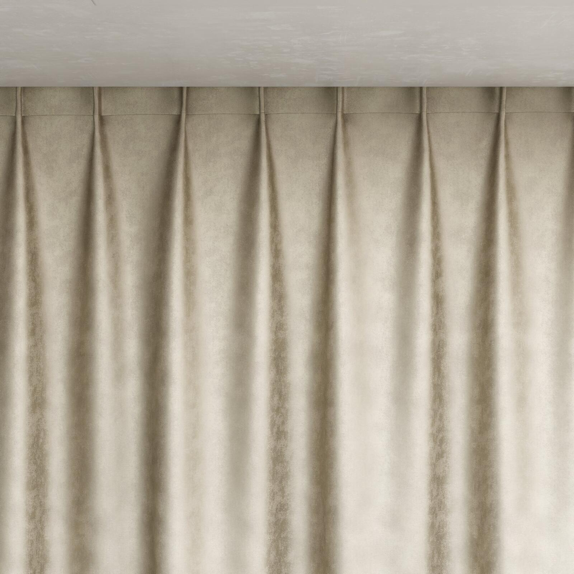 Top view of Fizz Marzipan, pinch pleat
