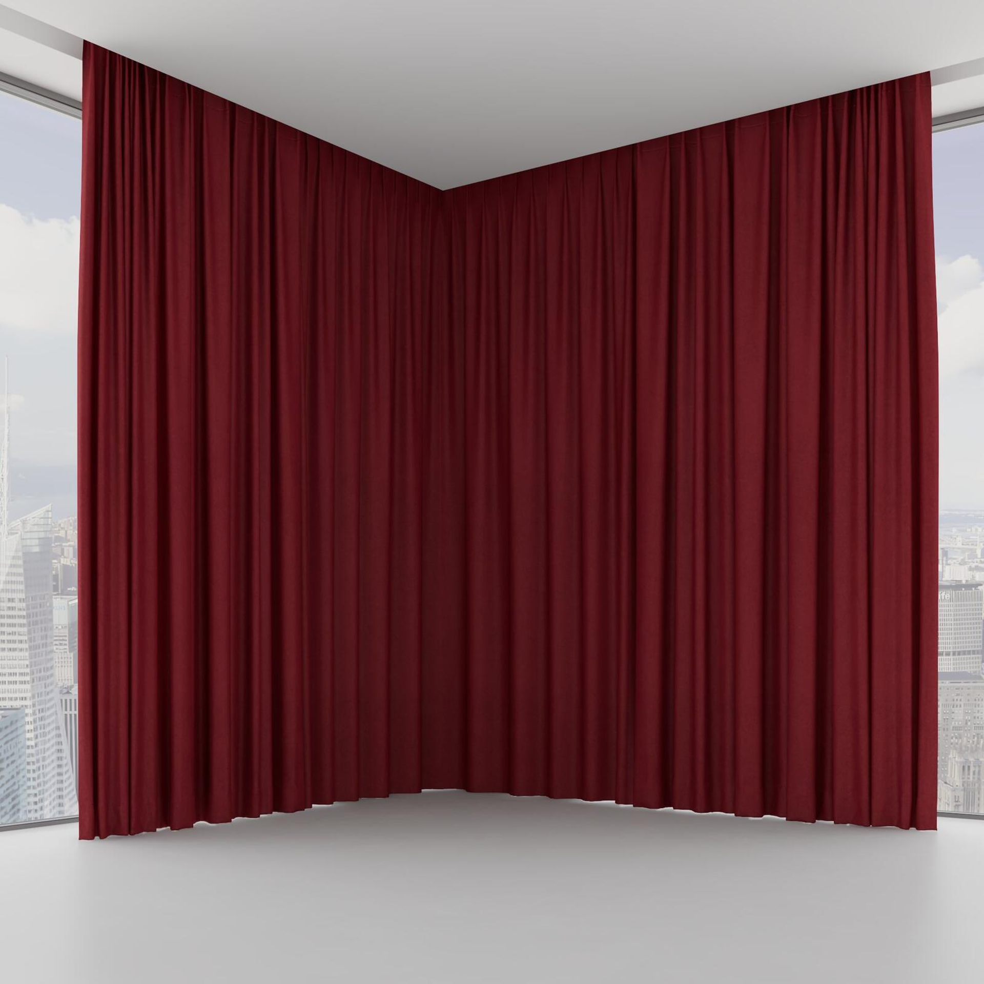 Front view of Moon Cabernet, on hidden rail