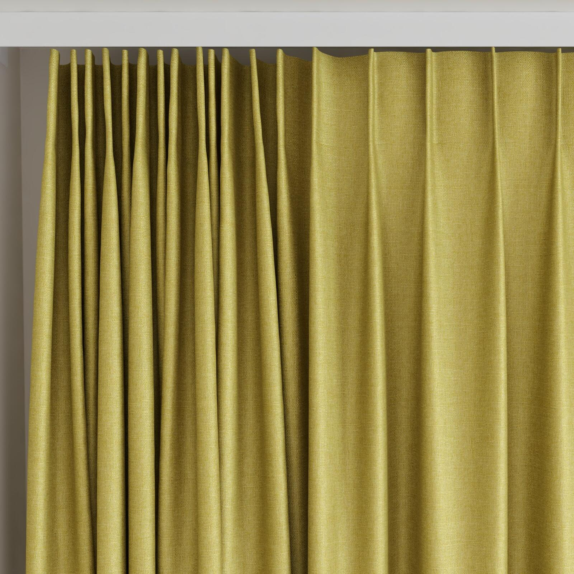 Top view of Tonga Linden, on curtain rail