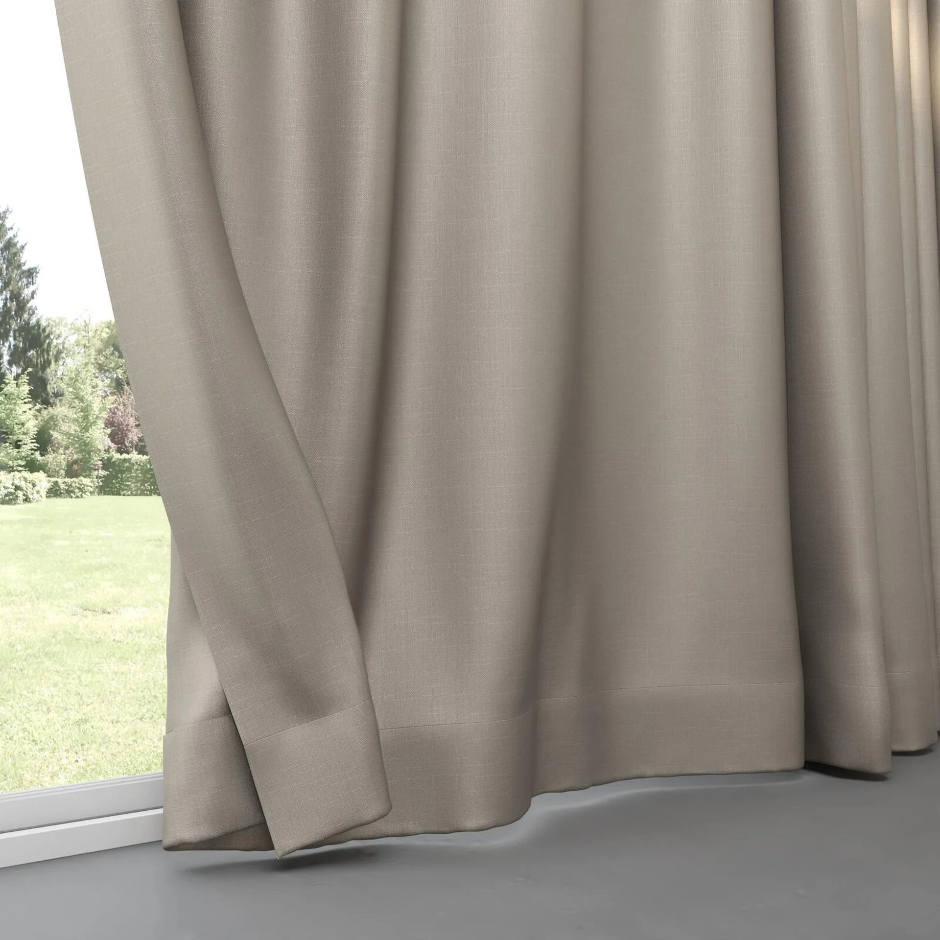 Bottom view of Stallion 2 Blackout Fossil, pinch pleat