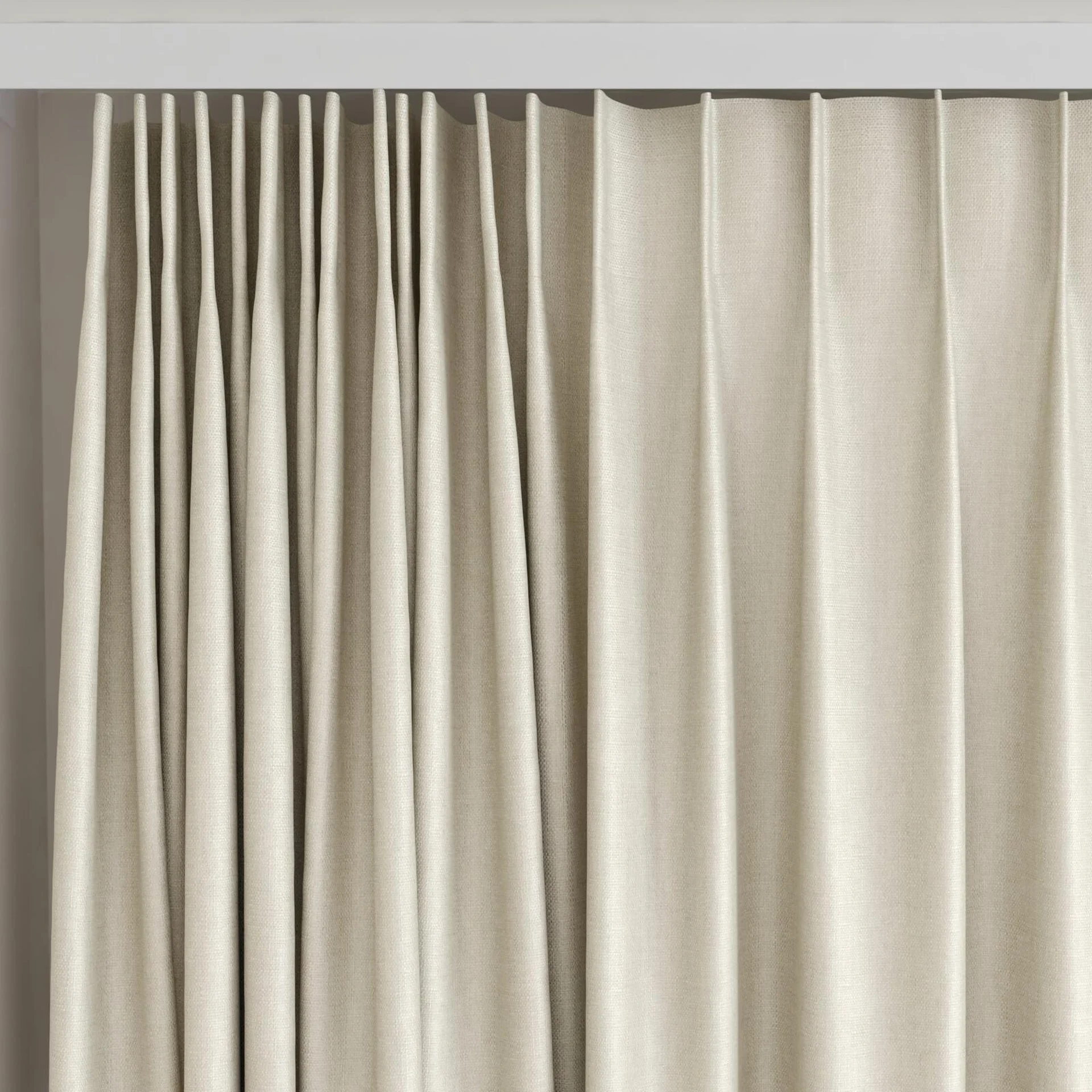 Top view of Tonga Sand, on curtain rail