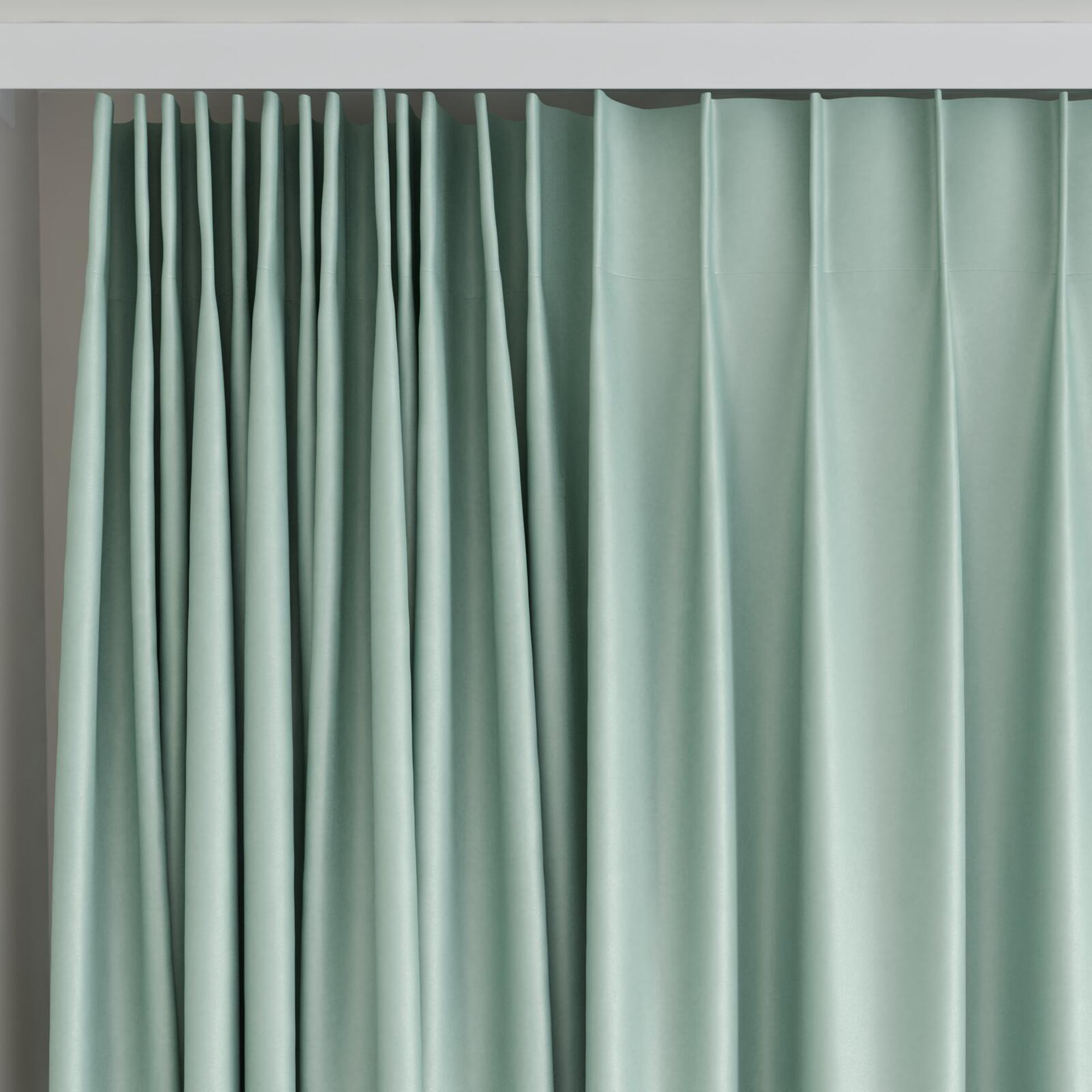 Top view of Re-Vive Jade, on curtain rail