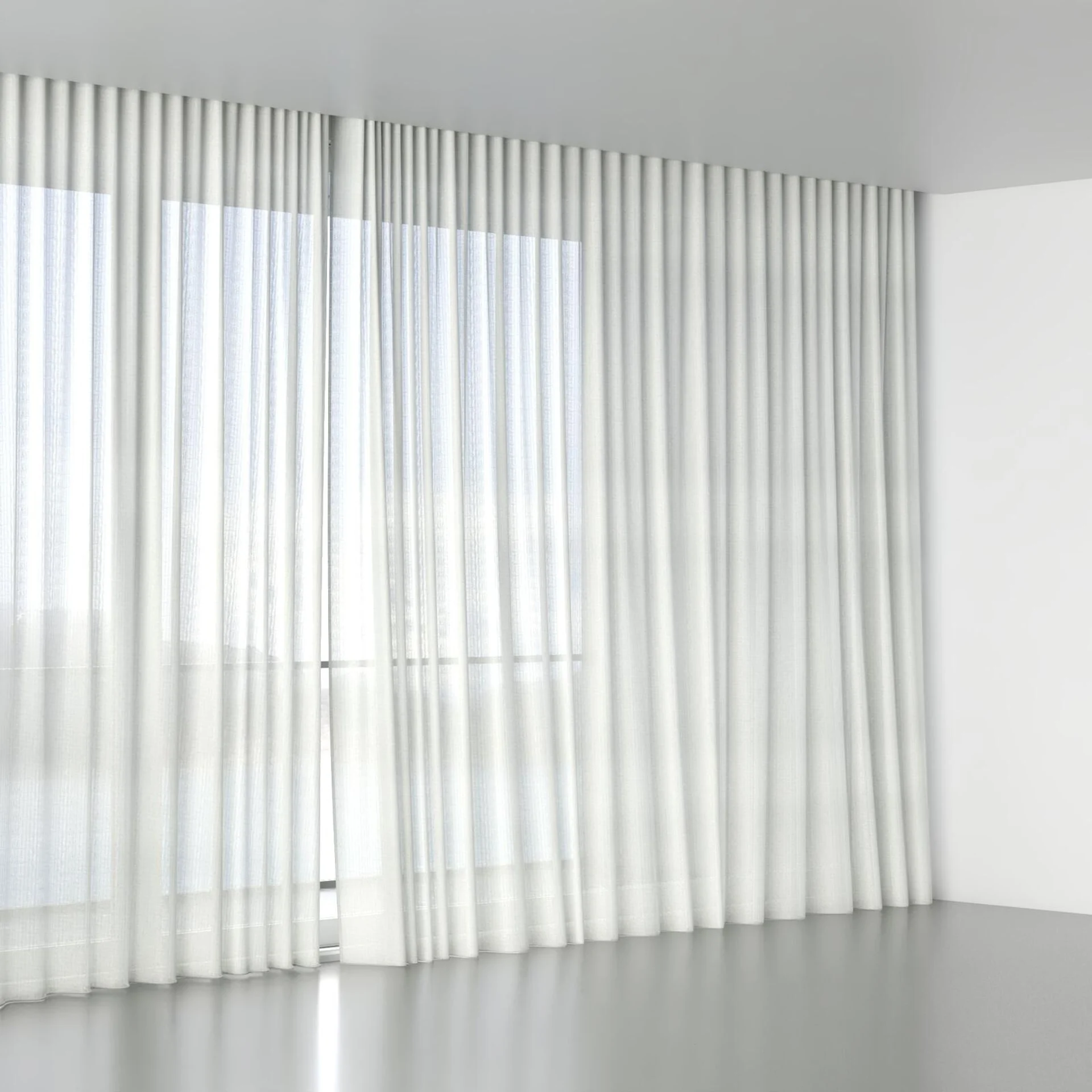 Full view of Crystal Natural, wave pleat