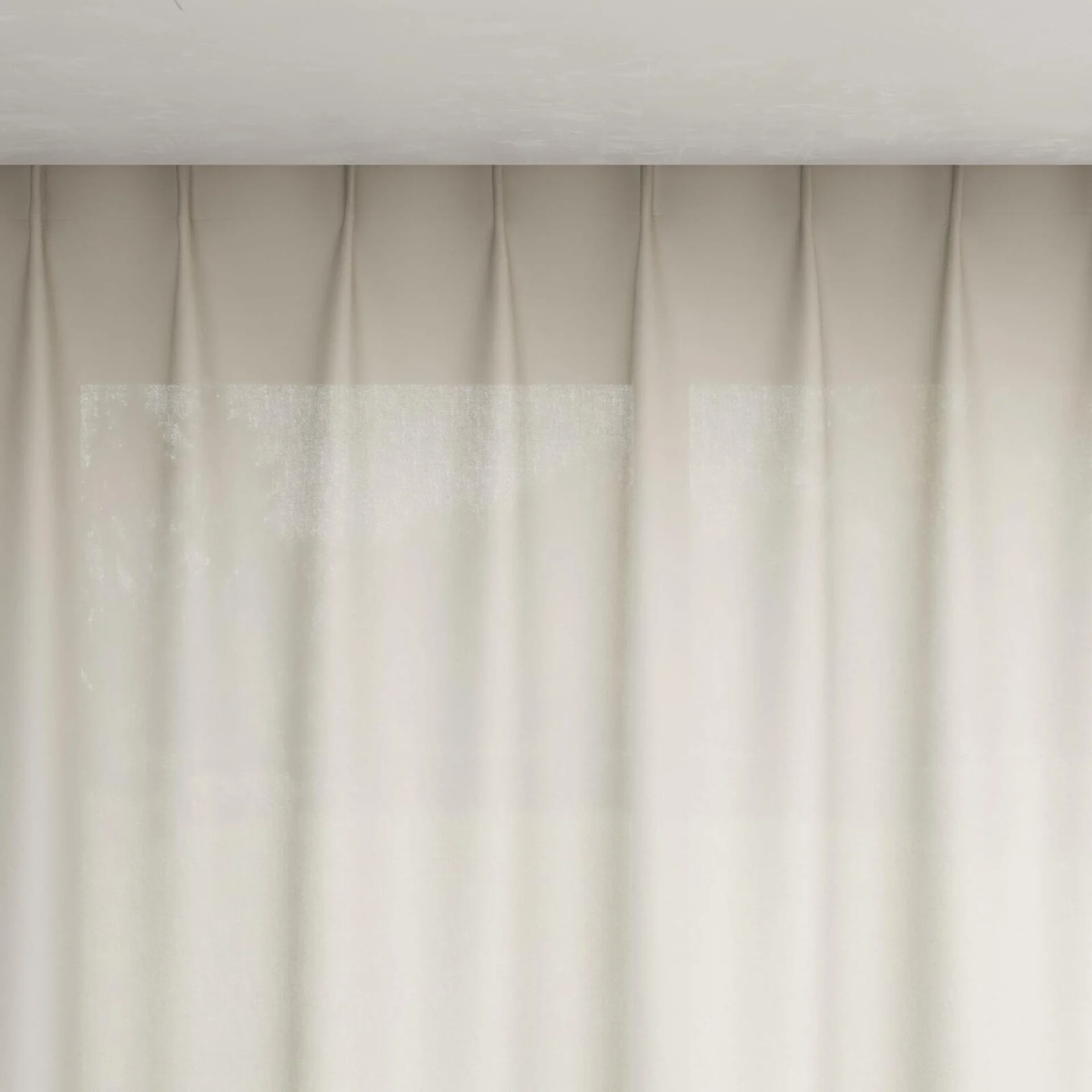 Top view of Linen Mineral, pinch pleat