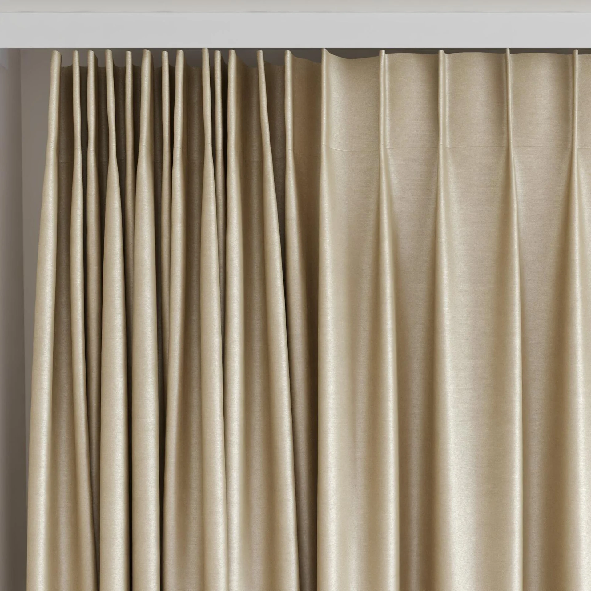 Top view of Mont Blanc Oatmeal, on curtain rail