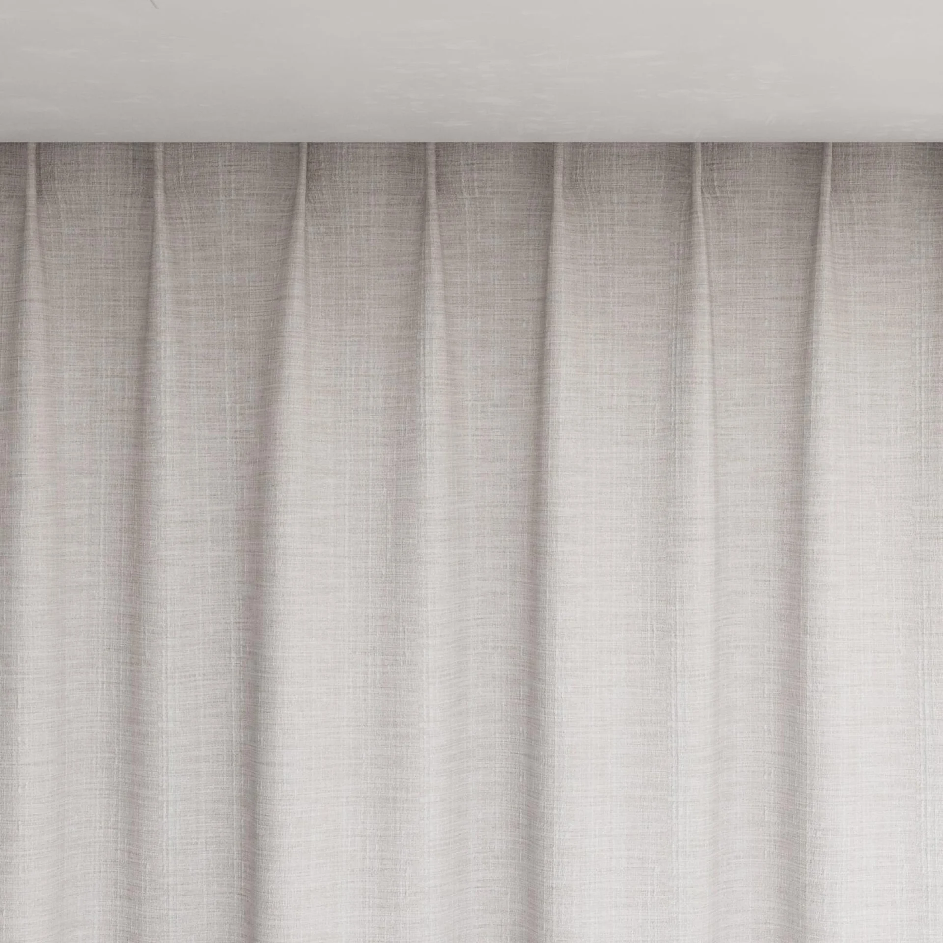 Top view of Iconic Birch, pinch pleat