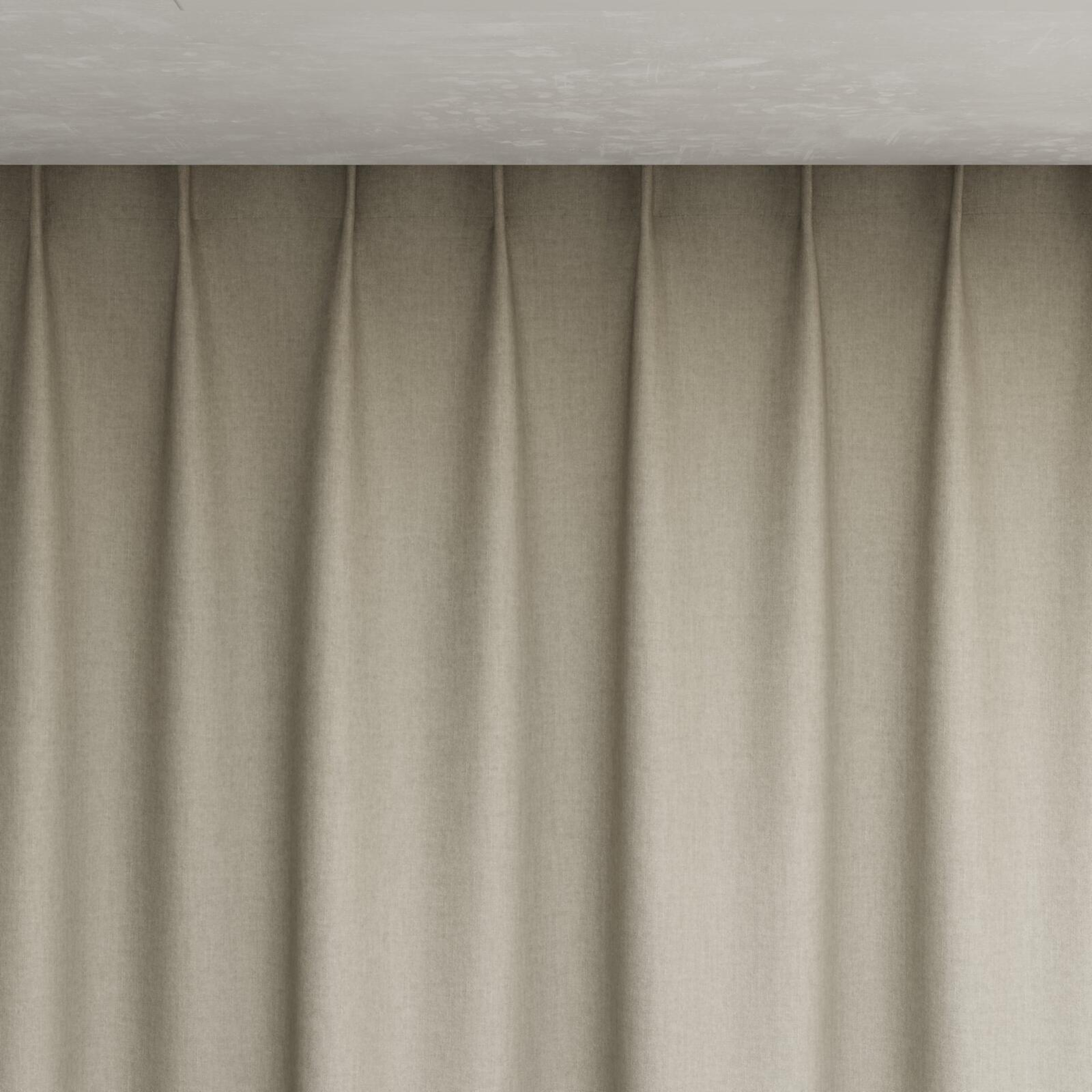 Top view of Cushy Linen, pinch pleat