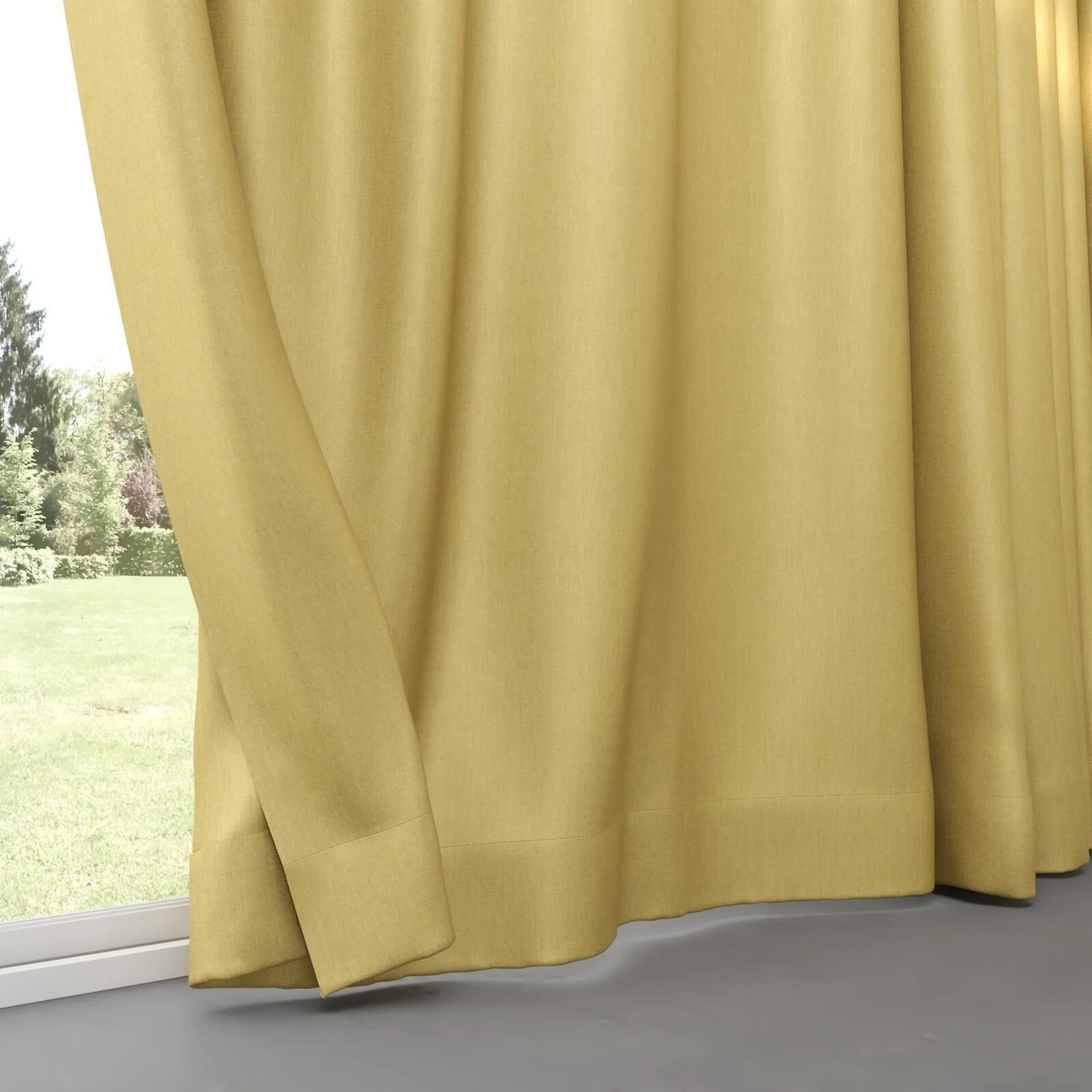 Bottom view of Matrix Gold, pinch pleat