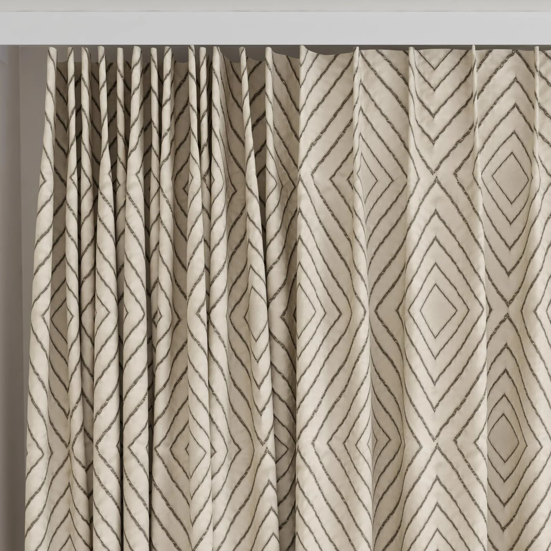 Top view of Intuition Papyrus, on curtain rail