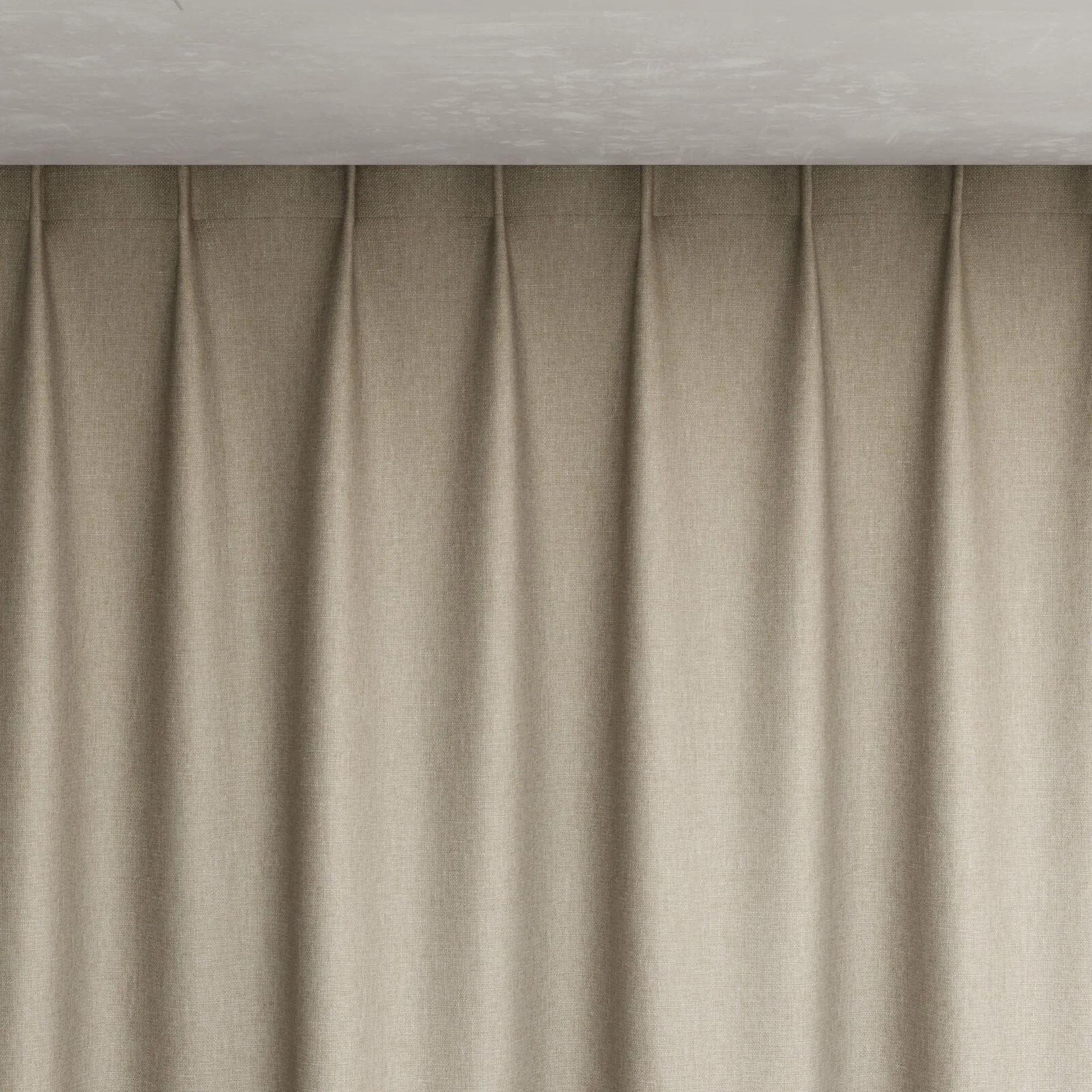 Top view of Tonga Antique, pinch pleat