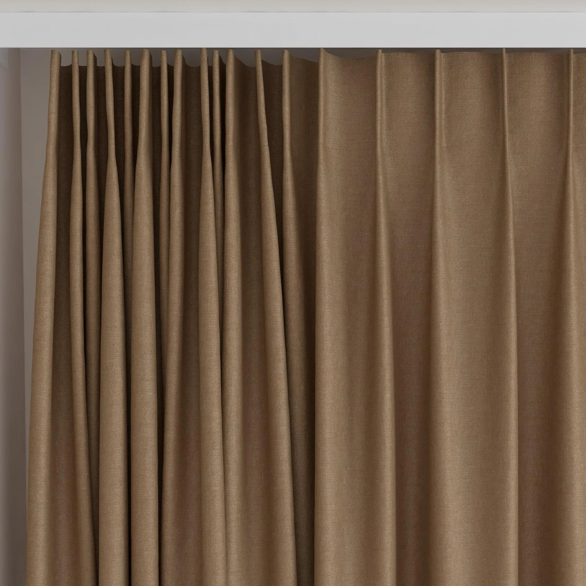 Top view of Infinite Adobe, on curtain rail