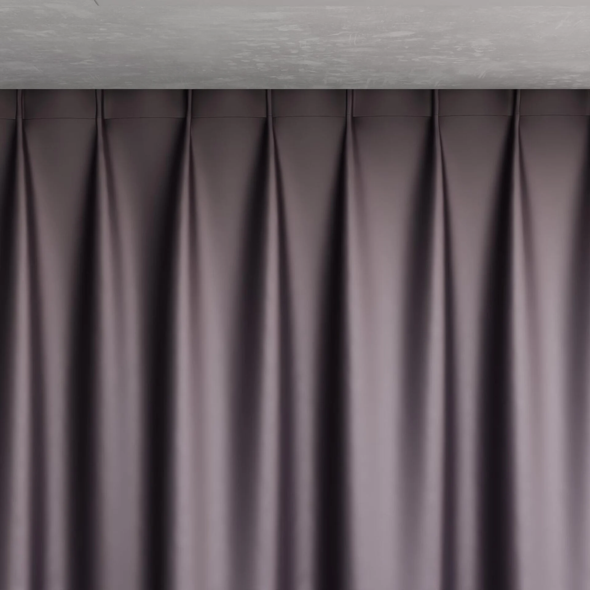 Top view of Moonbeam Plum, pinch pleat