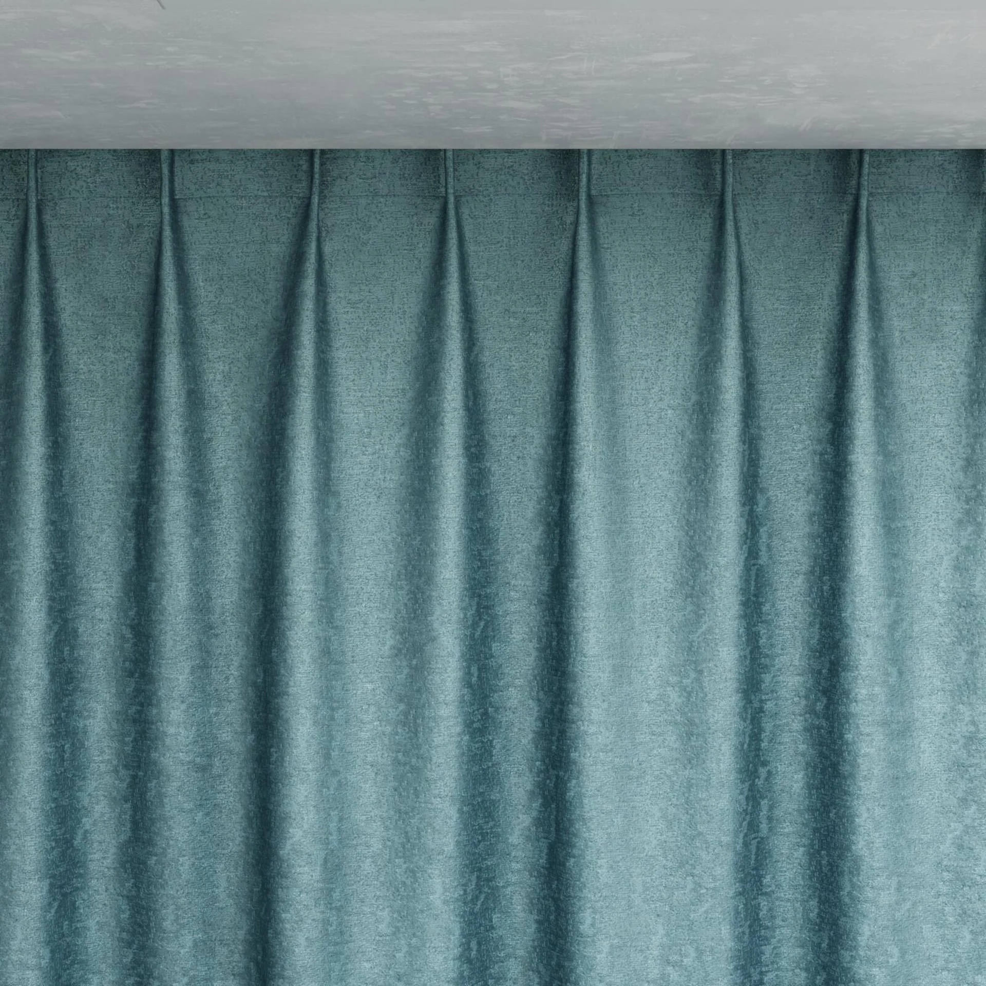 Top view of Hug Teal, pinch pleat