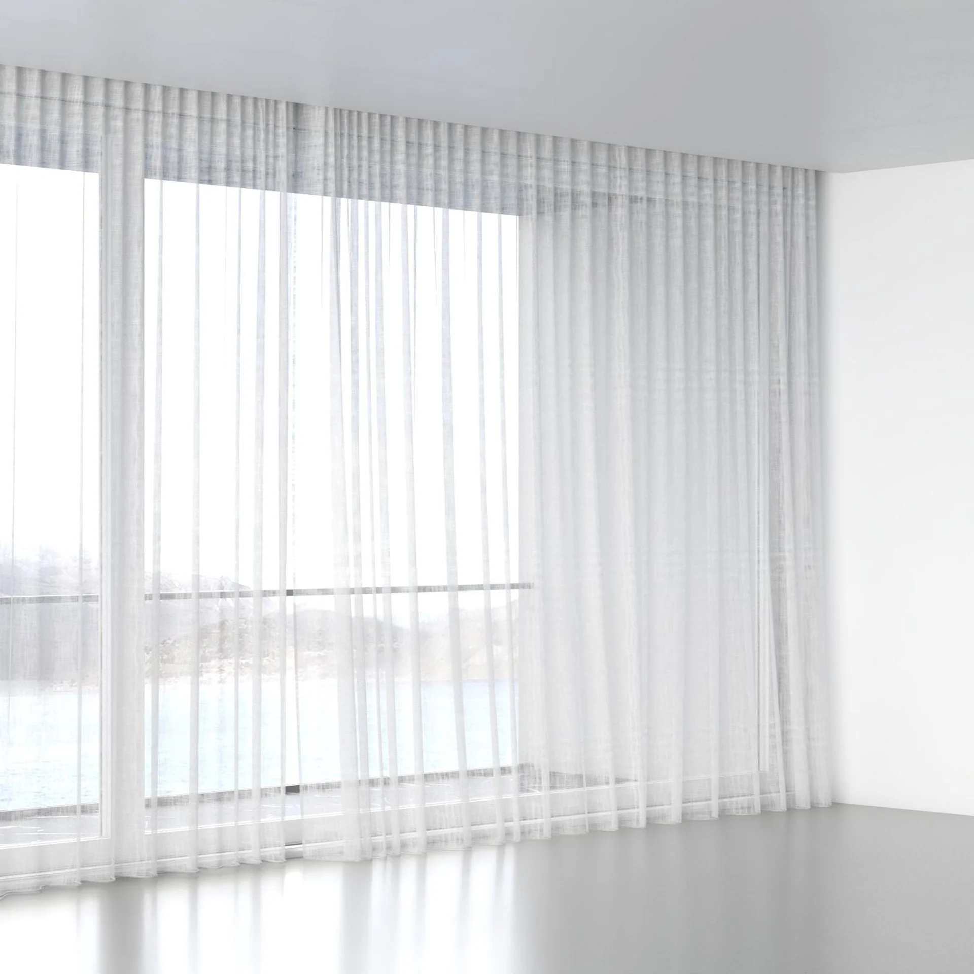 Full view of Coastal Salt, wave pleat