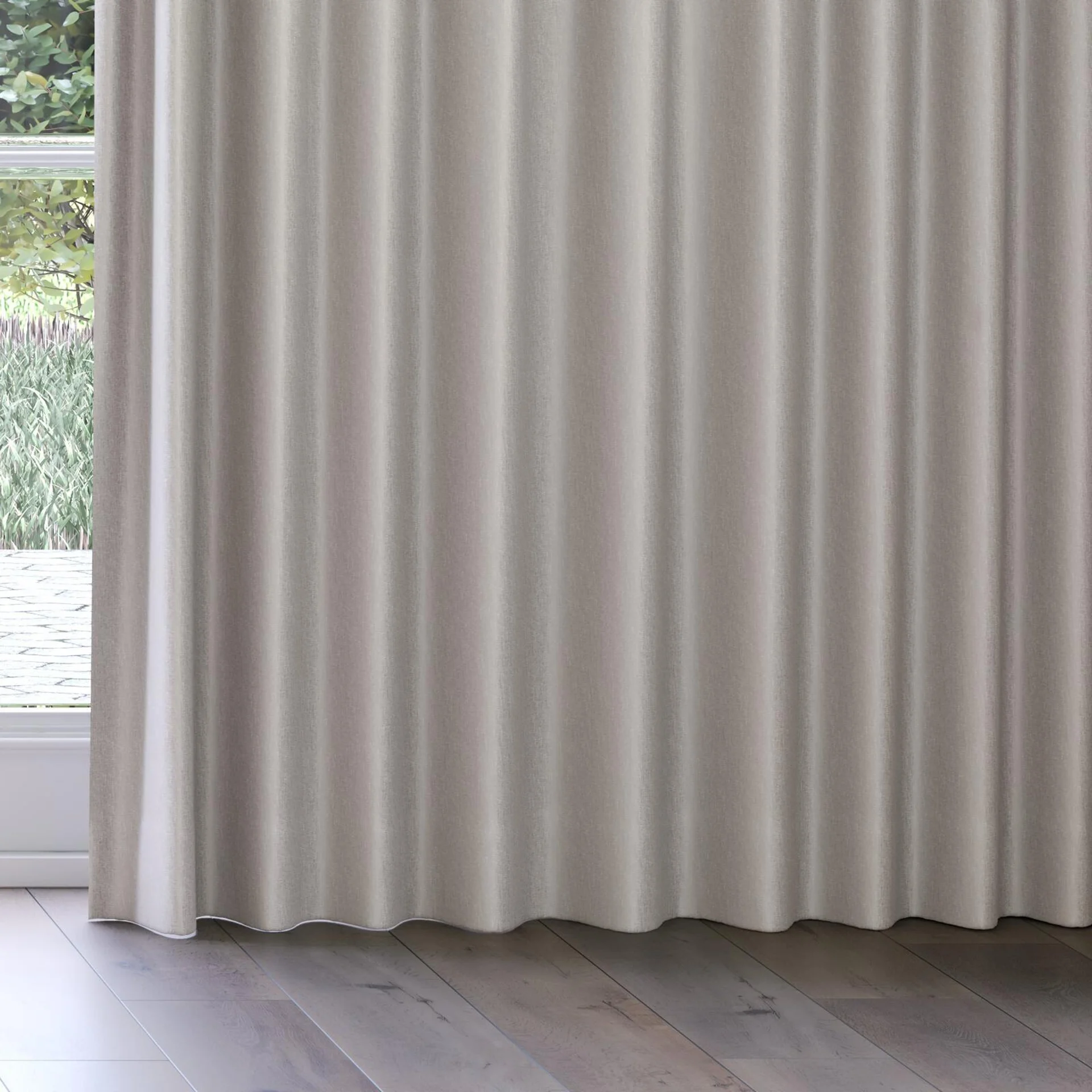 Bottom view of Rewind Dove, on curtain rail