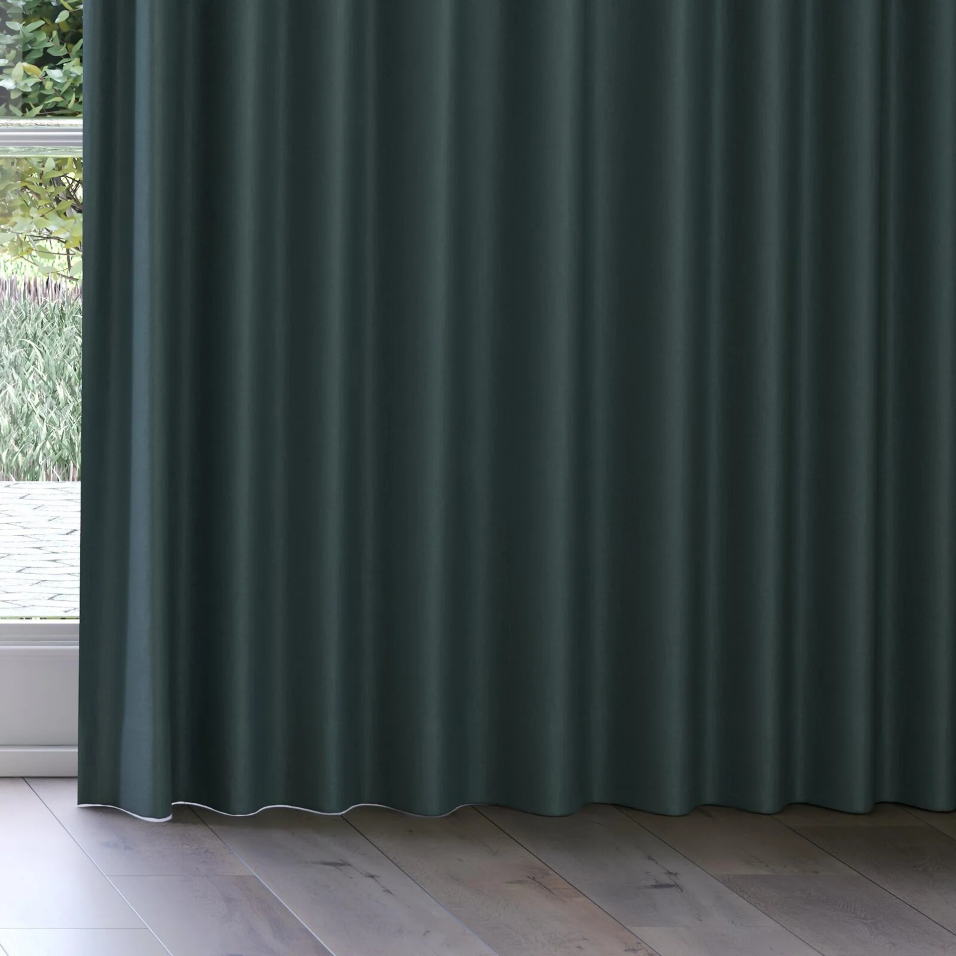 Bottom view of Eternal Pacific, on curtain rail