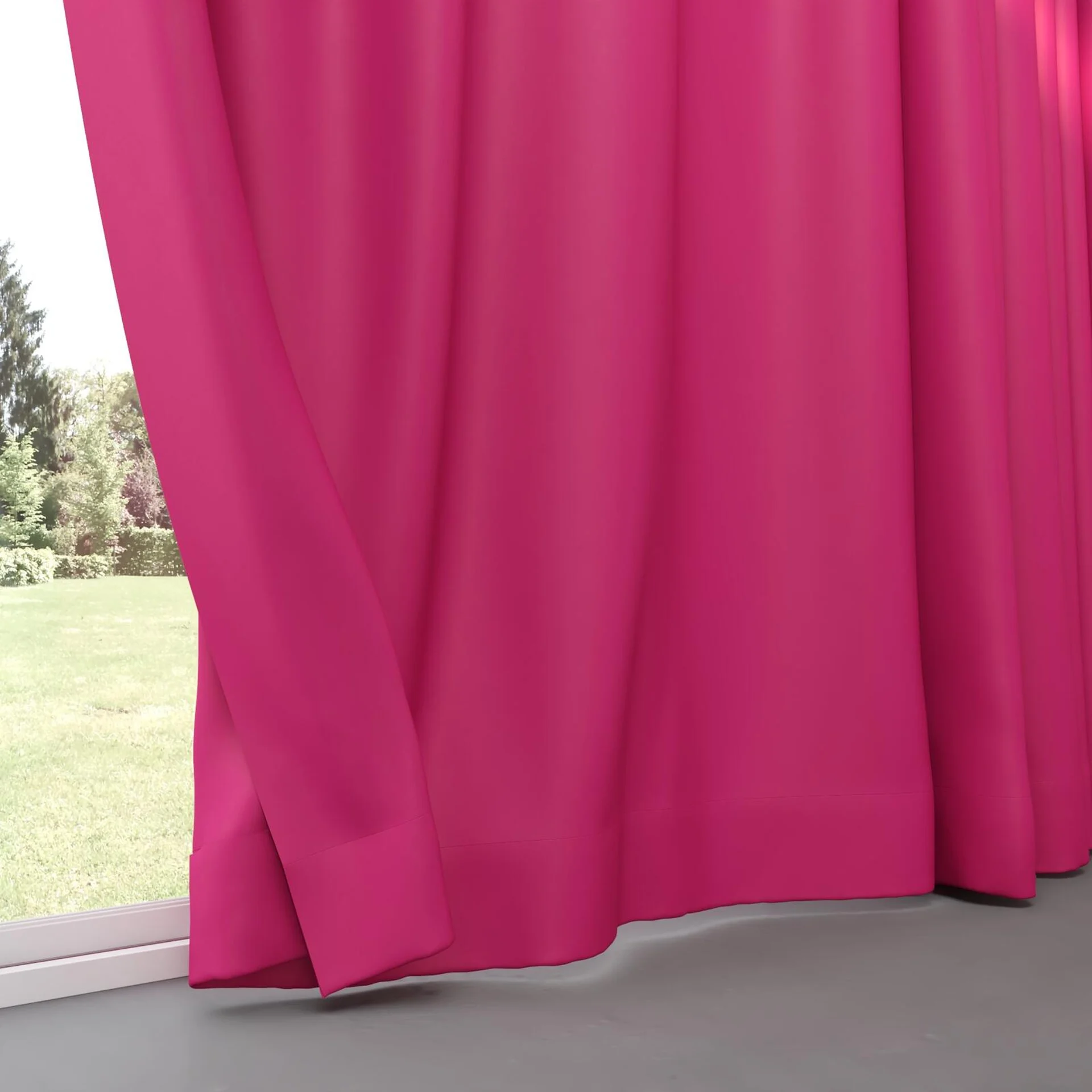 Bottom view of Ultra Dim Magenta, pinch pleat