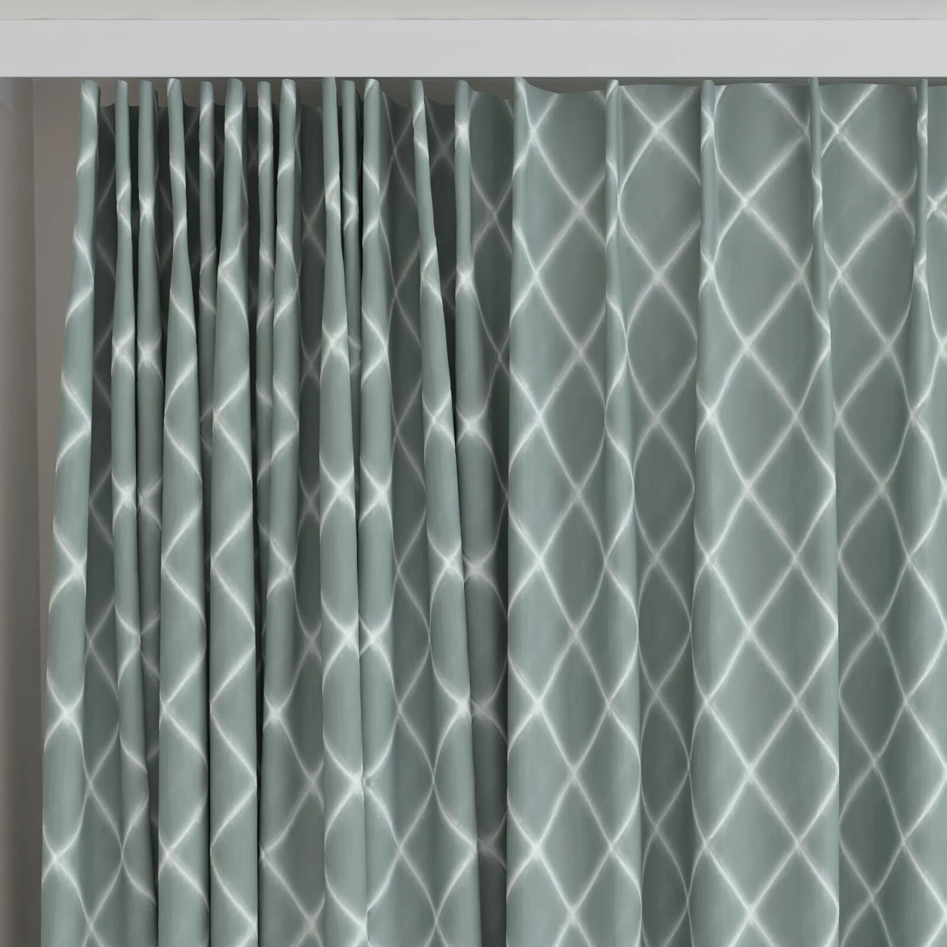 Top view of Pantheon Lichen, on curtain rail