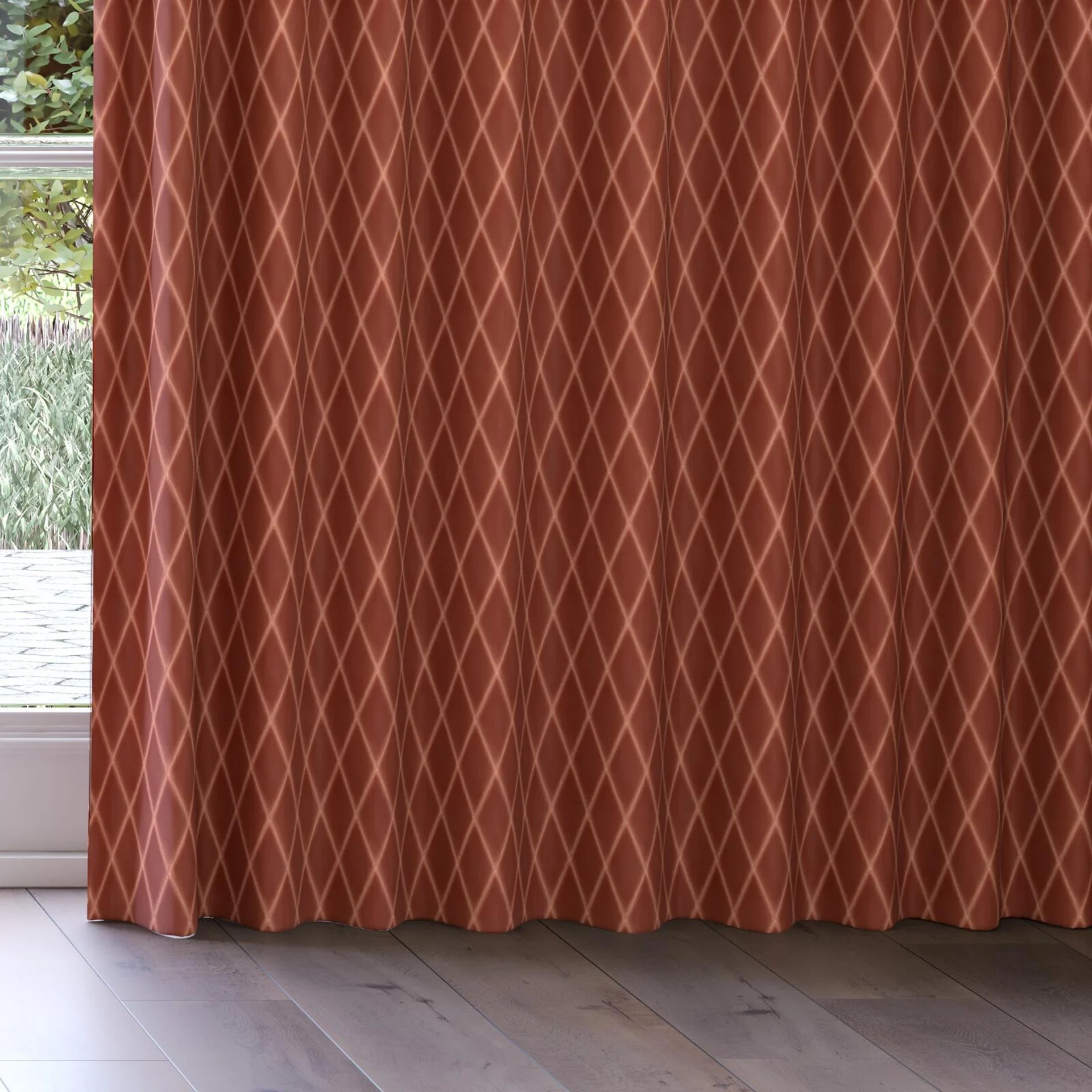 Bottom view of Pantheon Glow, on curtain rail