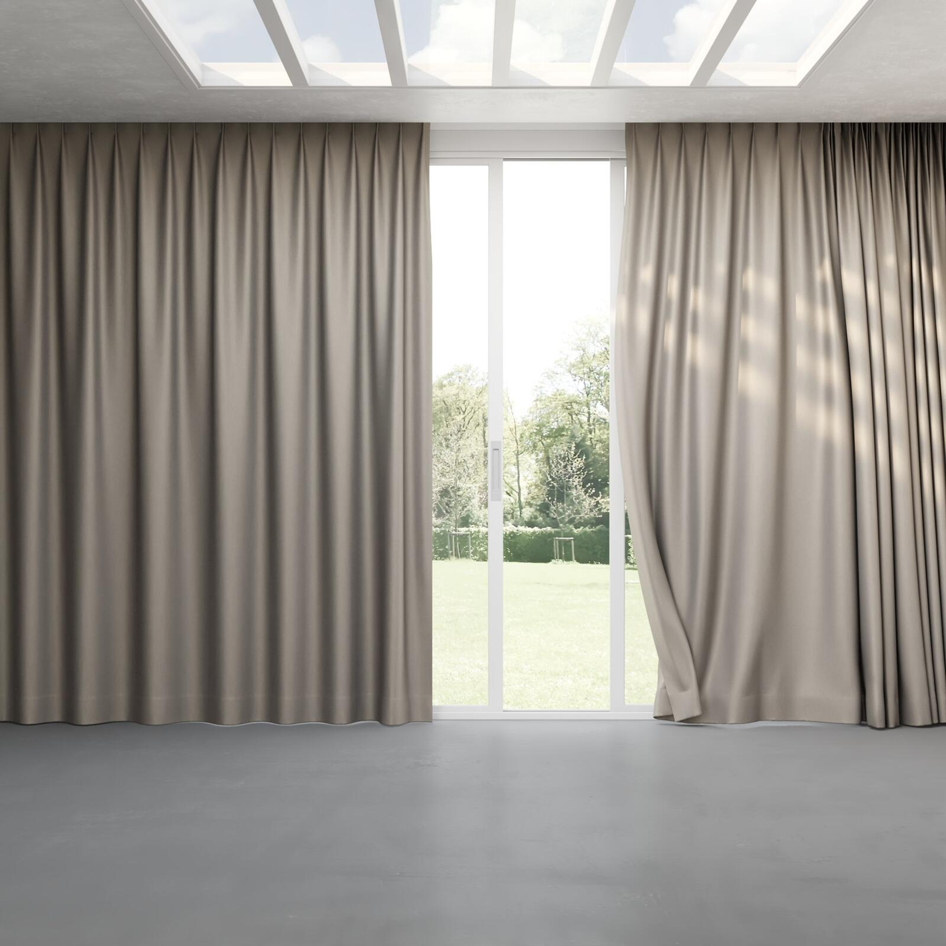Full view of Re-Boot Zinc, pinch pleat
