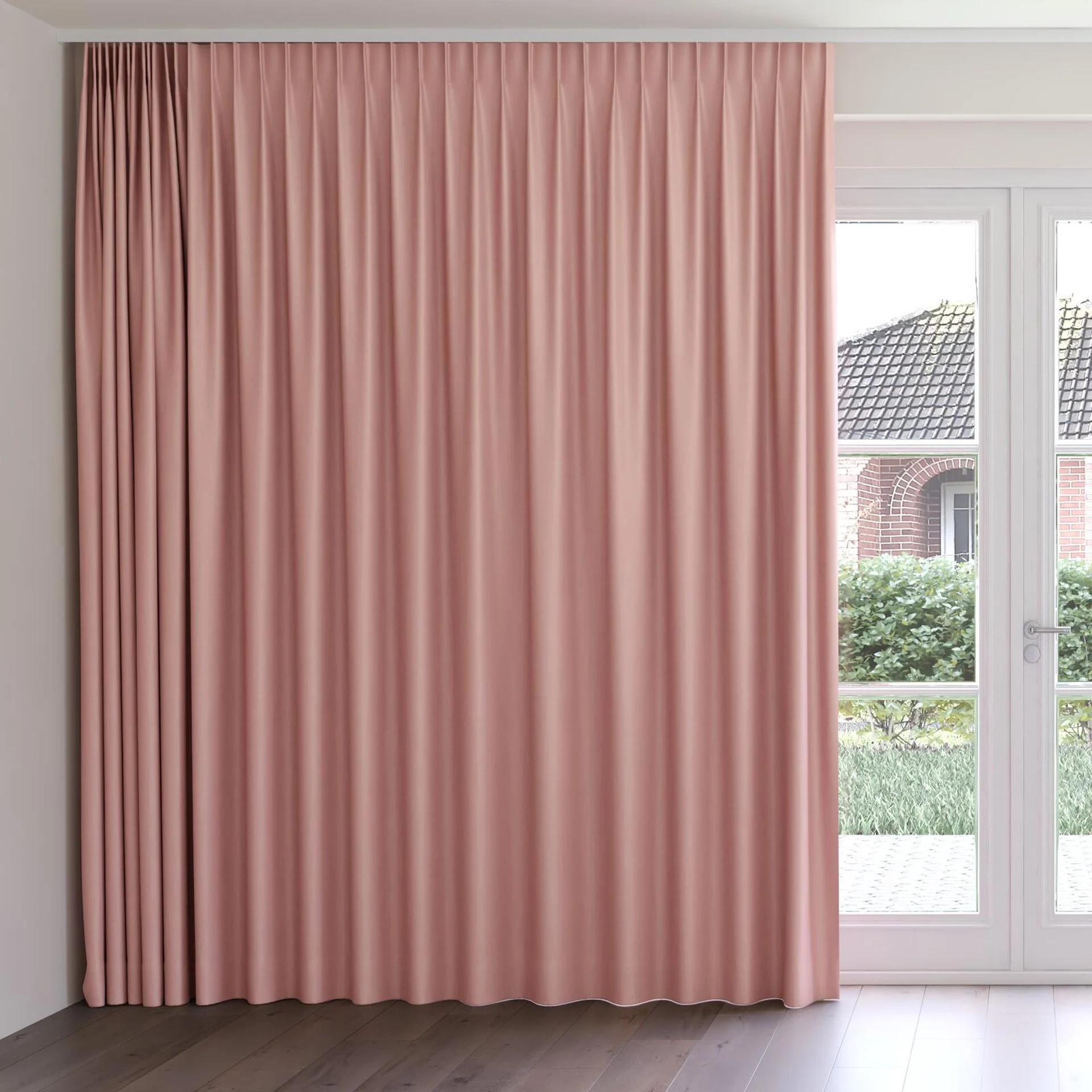 Front view of Kidglove Boudoir, on curtain rail