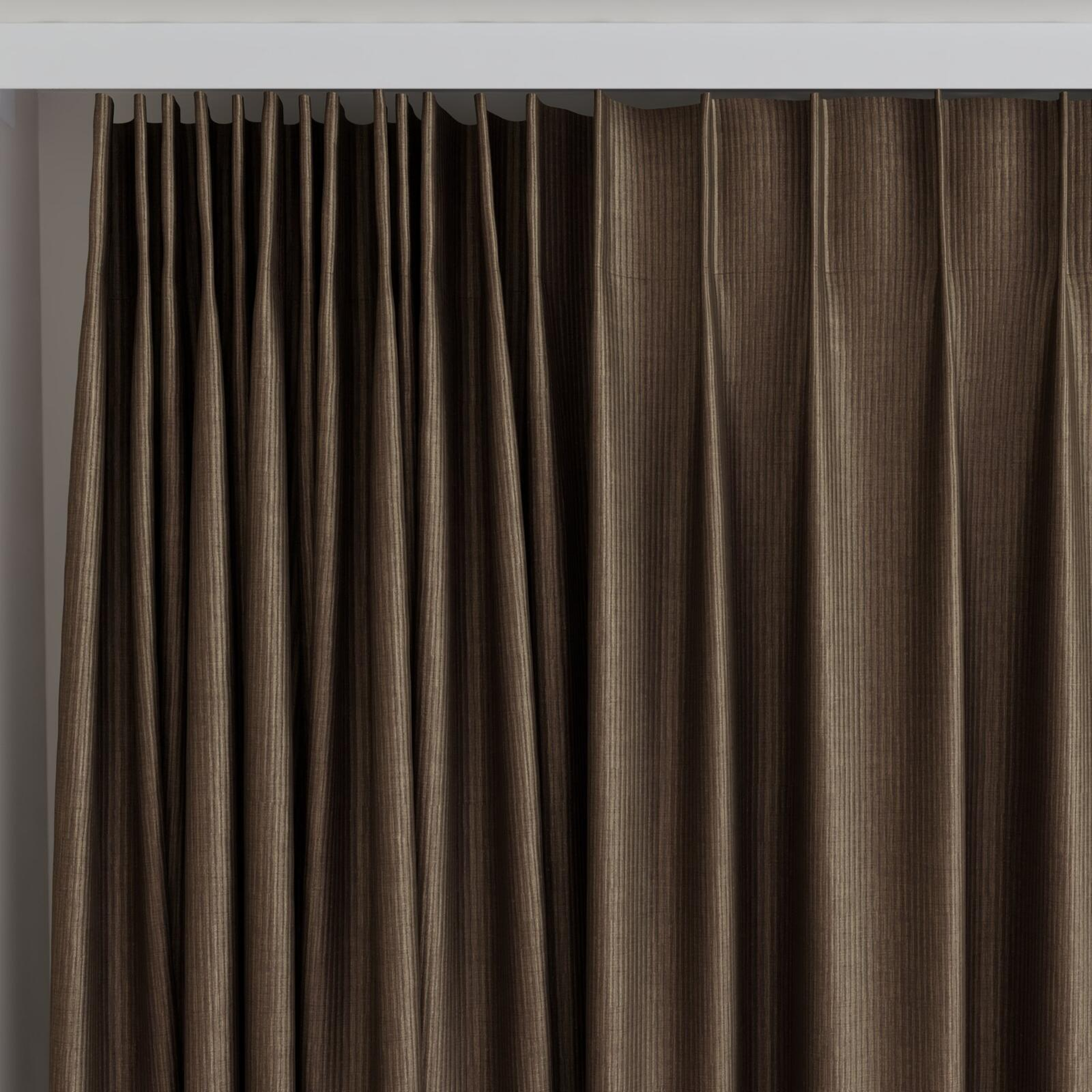 Top view of Hombre Pinecone, on curtain rail