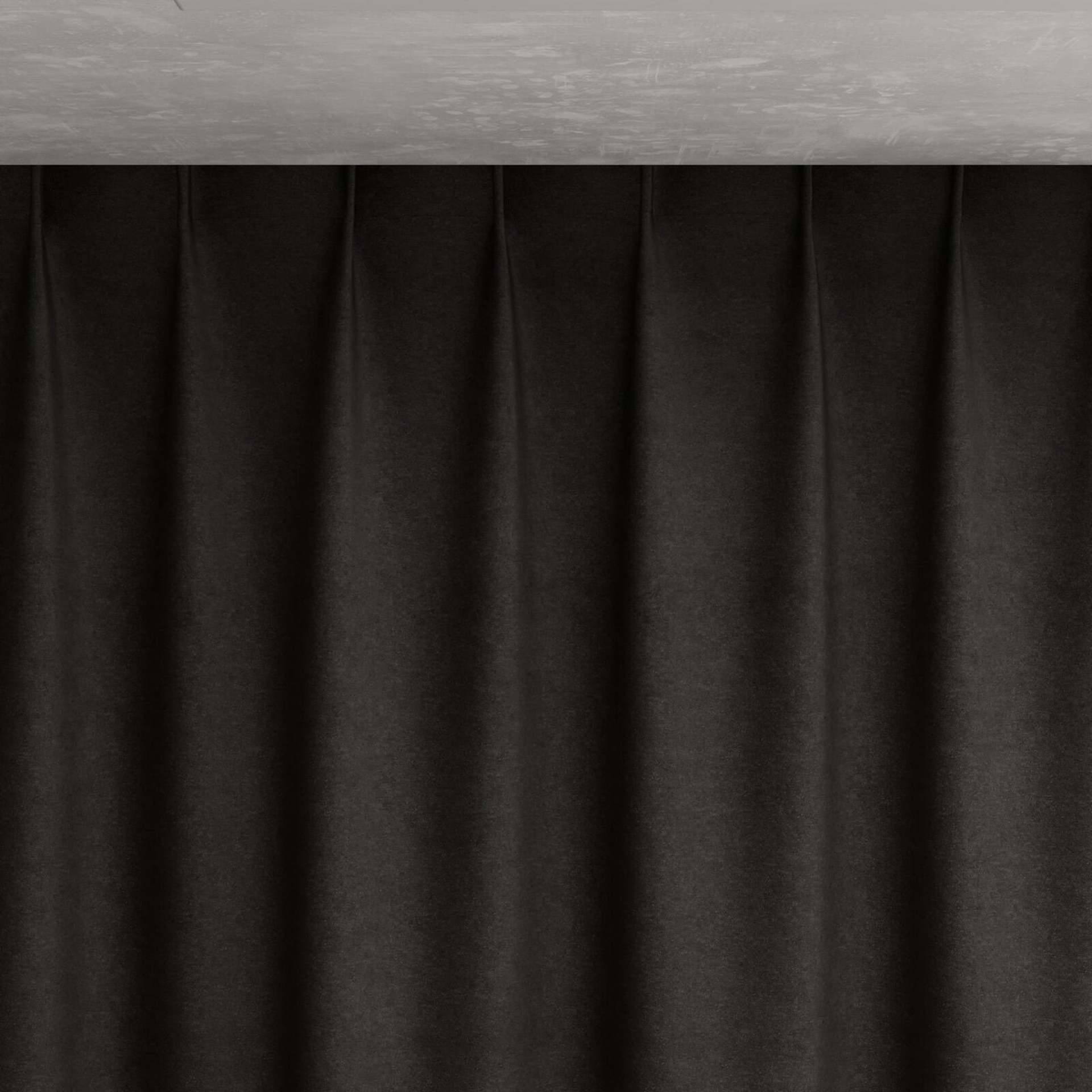 Top view of Baron Pewter, pinch pleat