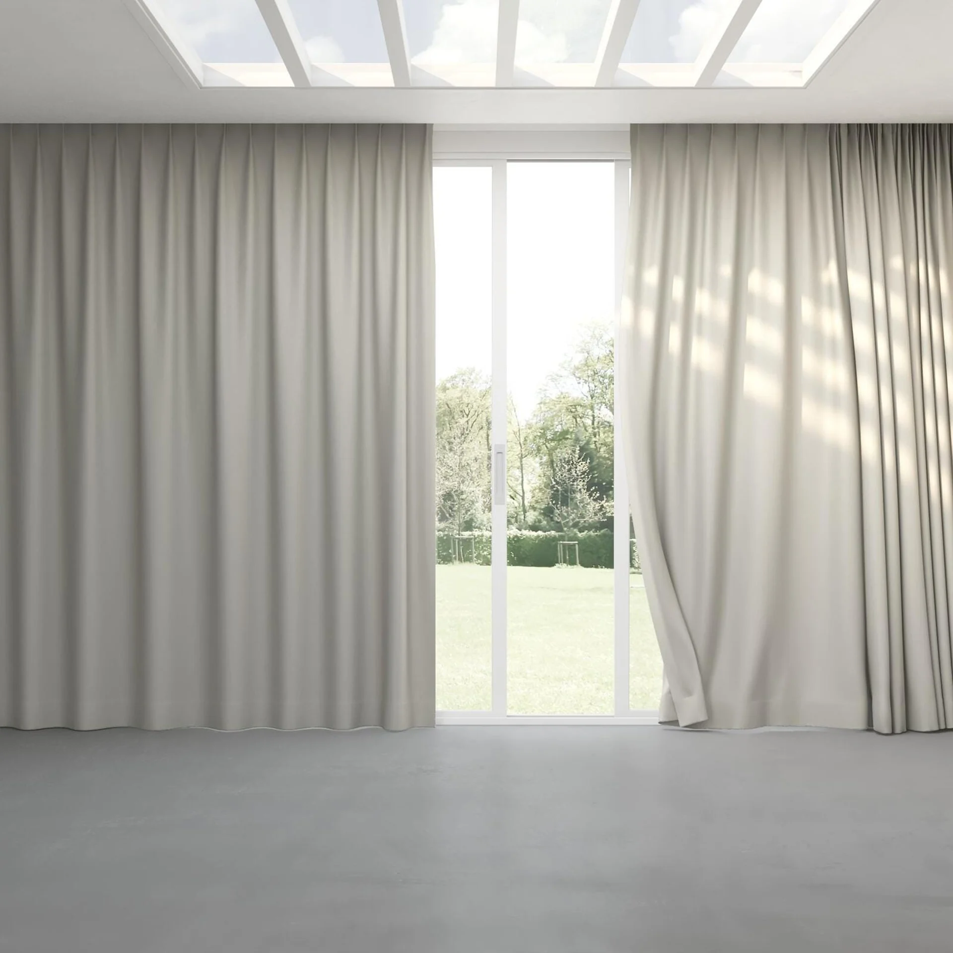 Full view of Eternal Bone, pinch pleat