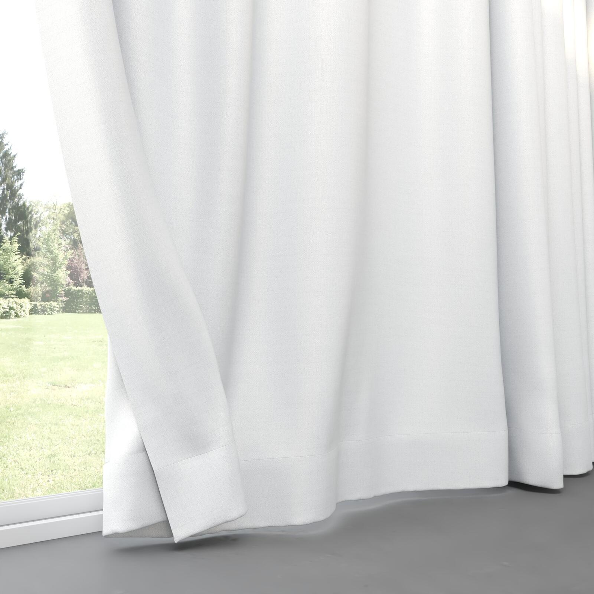 Bottom view of Celestial Snow, pinch pleat