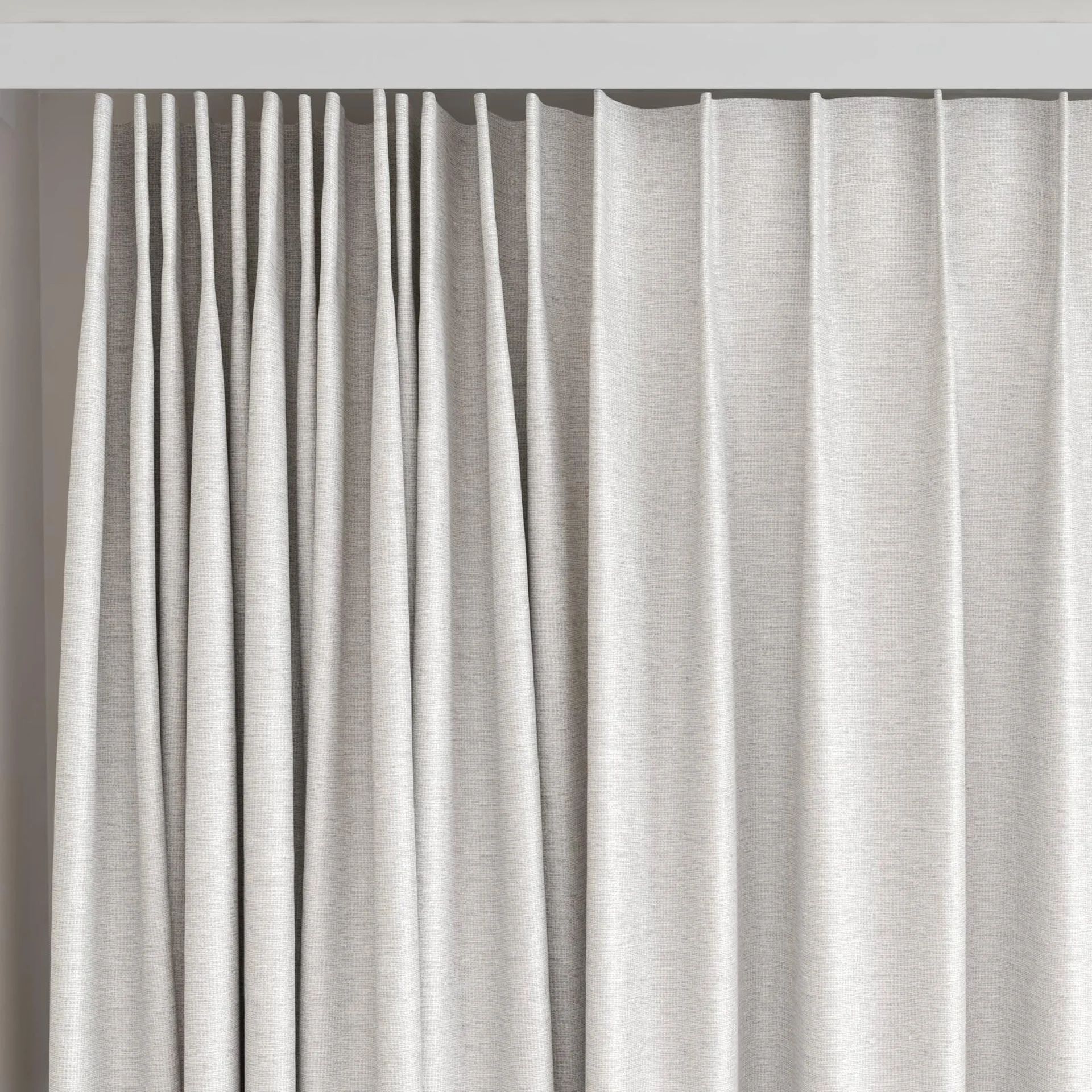 Top view of Ocean Ash, on curtain rail
