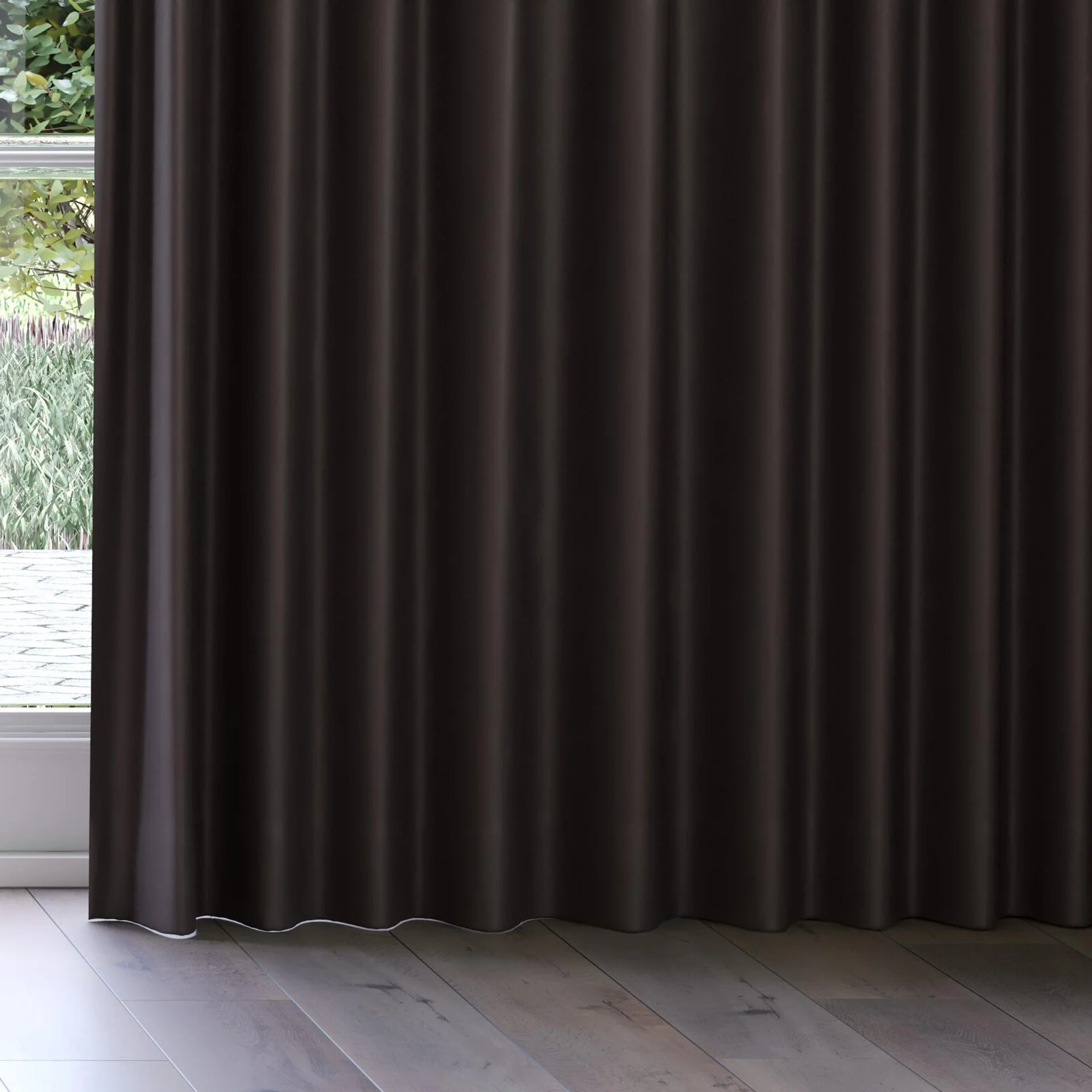 Bottom view of Re-Vive Onyx, on curtain rail