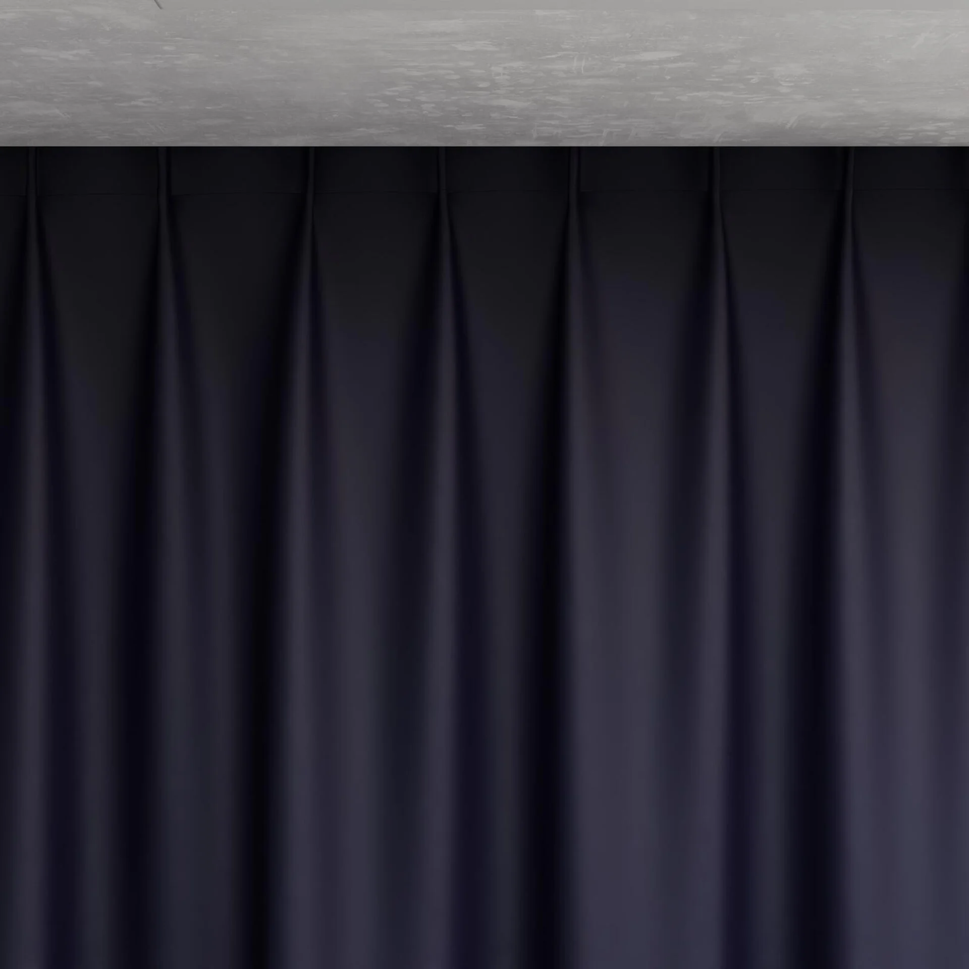 Top view of Ultra Dim Midnight, pinch pleat