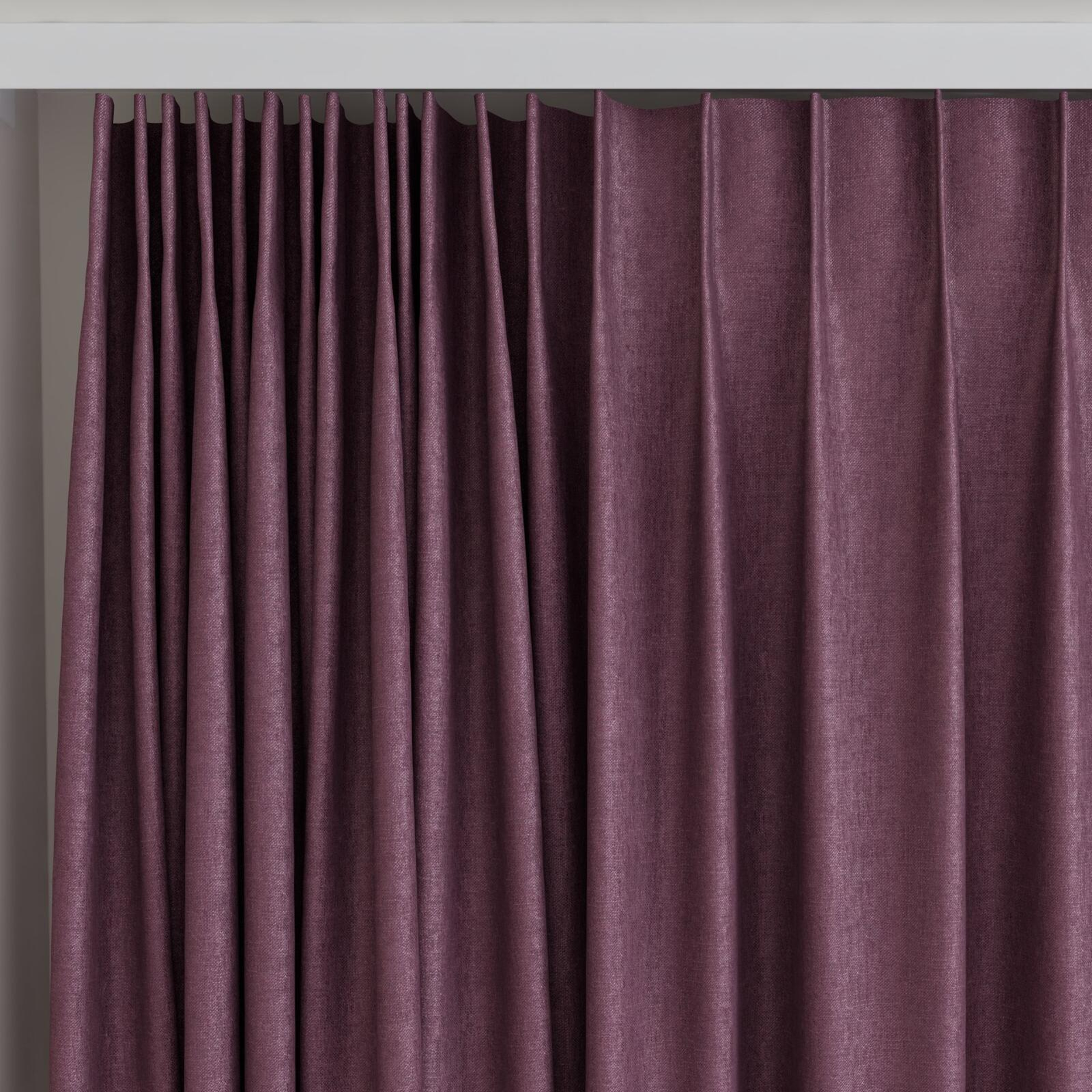 Top view of Rover Grape, on curtain rail