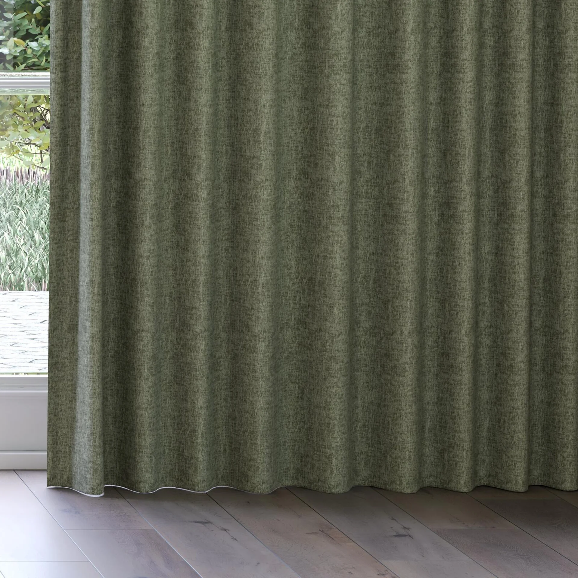 Bottom view of Earthwild Camouflage, on curtain rail