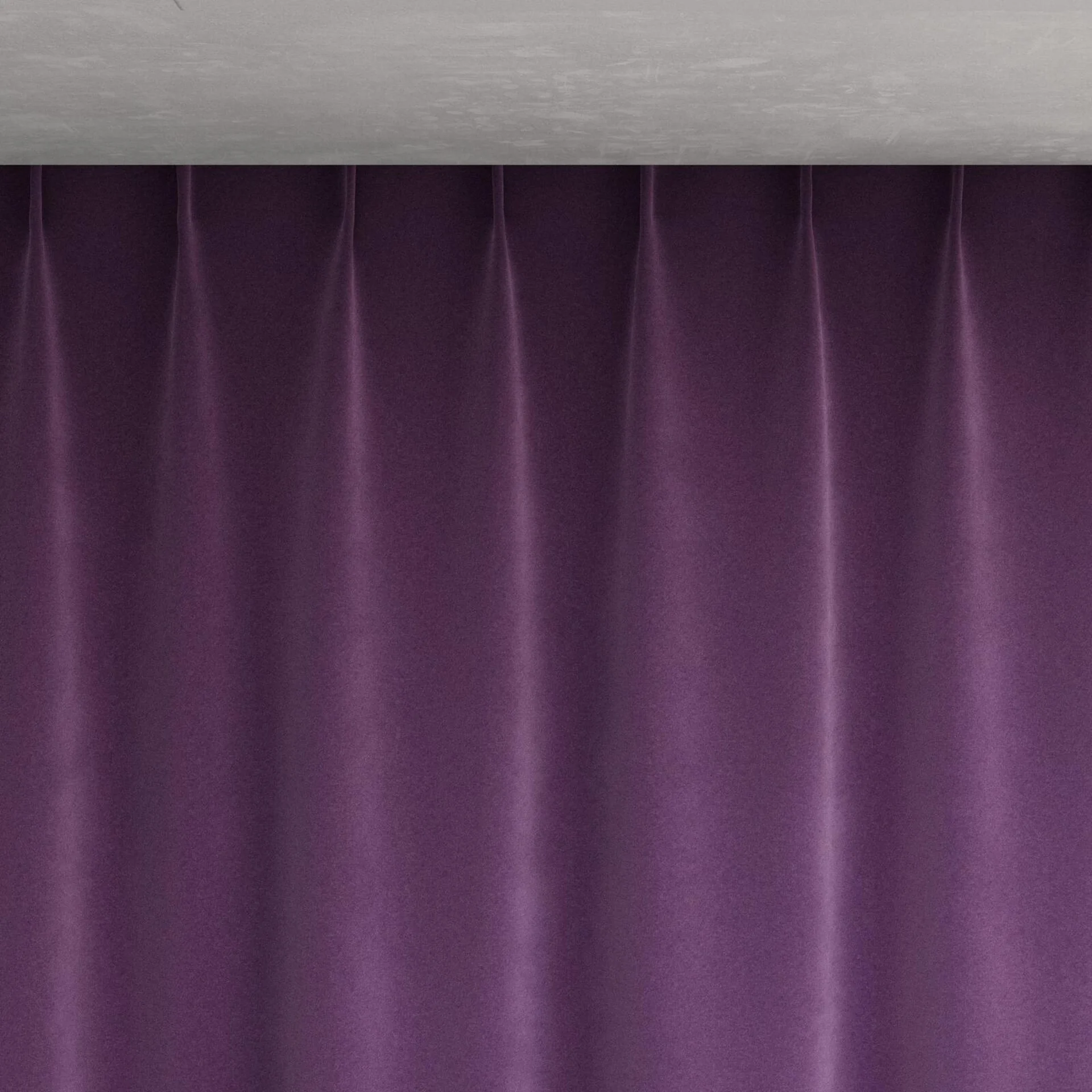 Top view of Moon Plum, pinch pleat