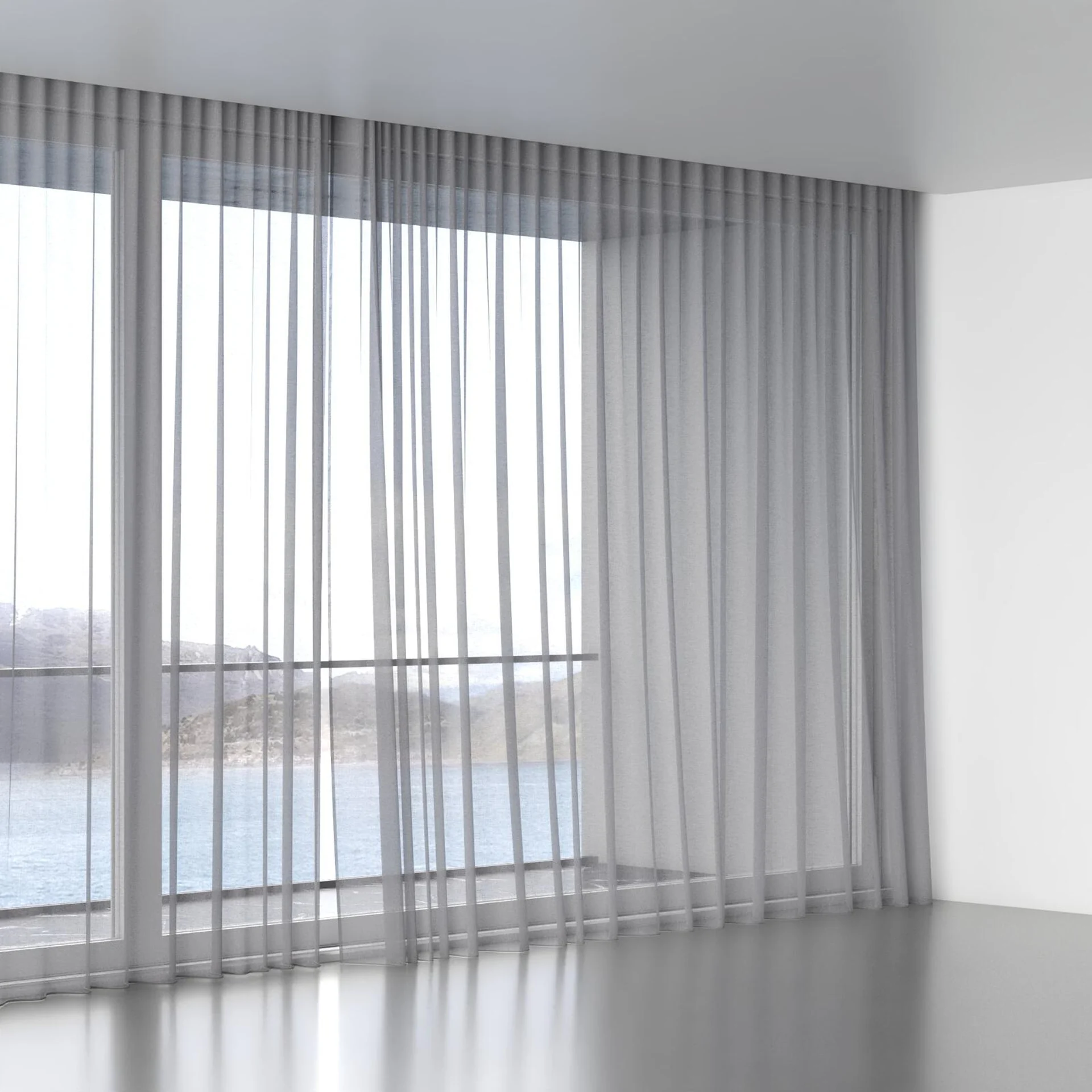 Full view of Graceful Silver, wave pleat