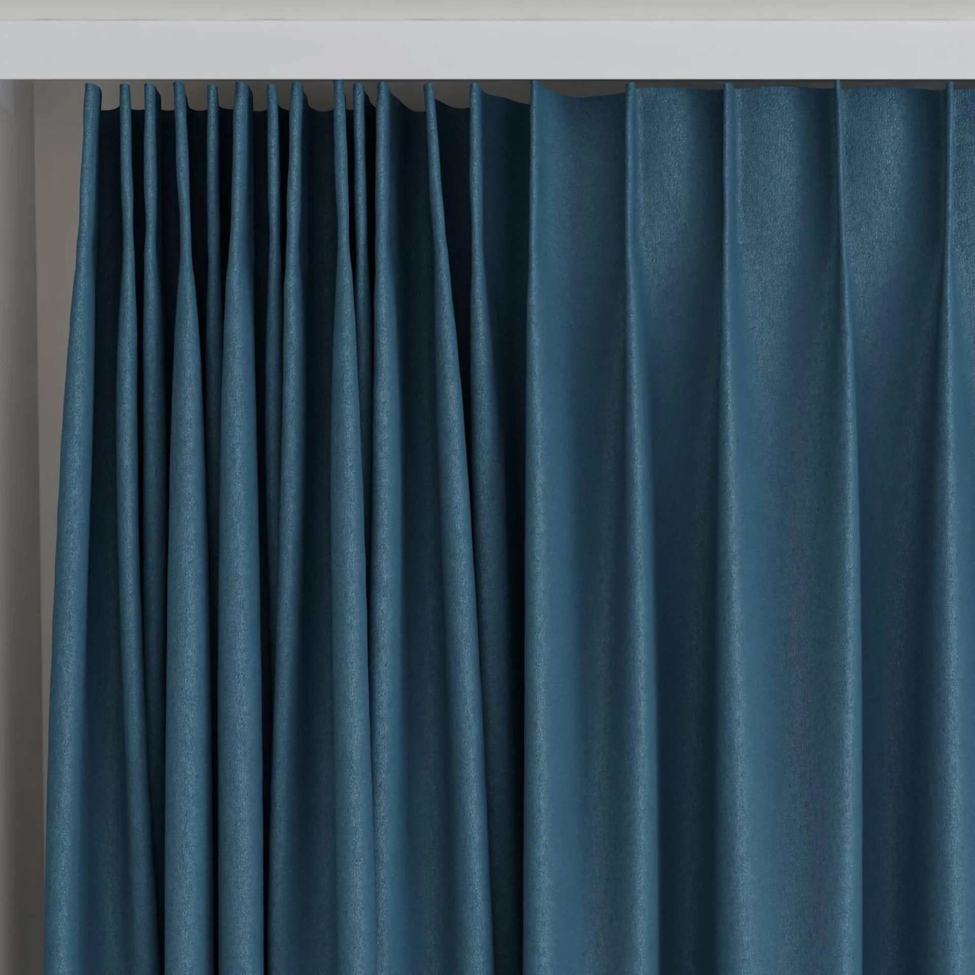 Top view of Luxo Petrol, on curtain rail