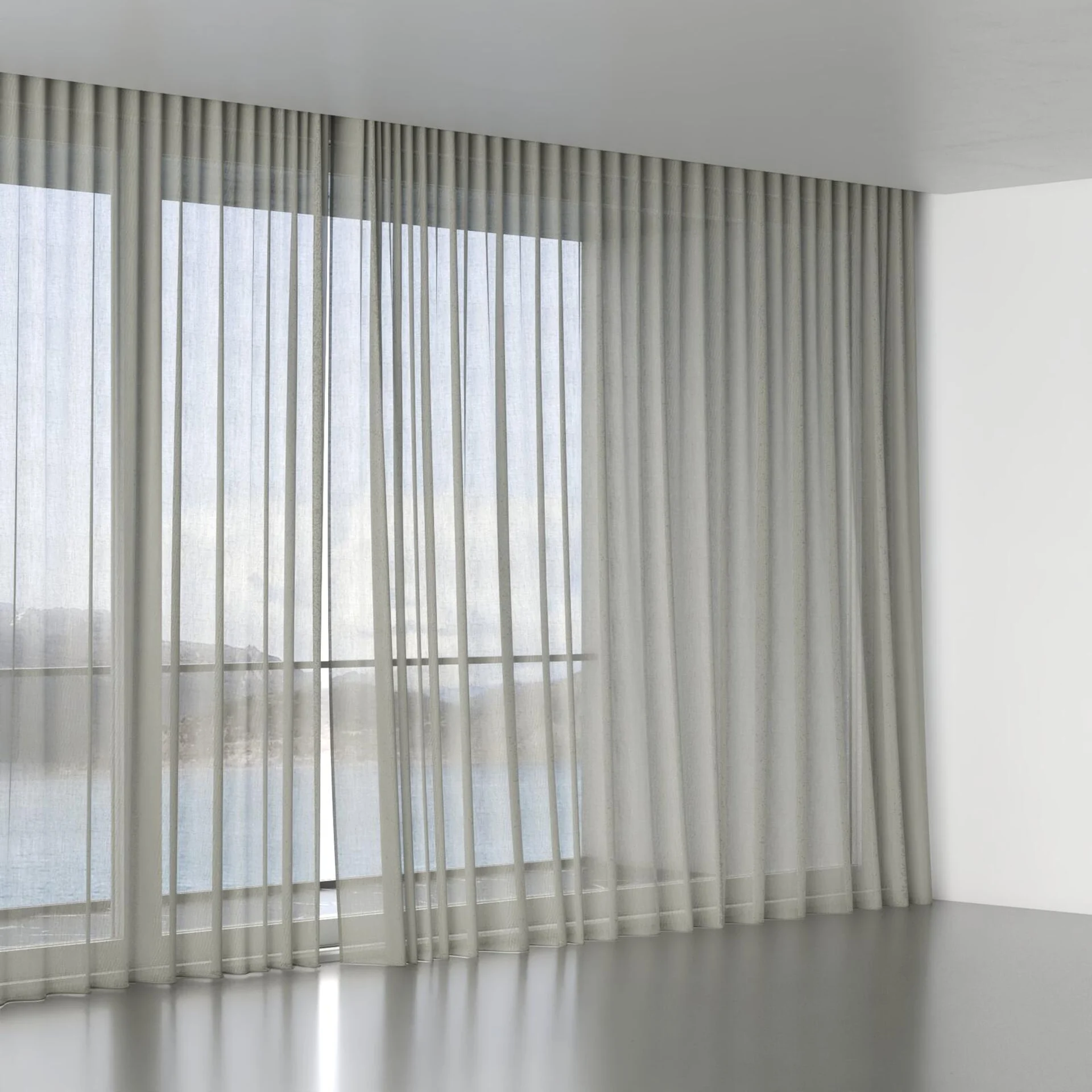 Full view of Antipodes Seafoam, wave pleat