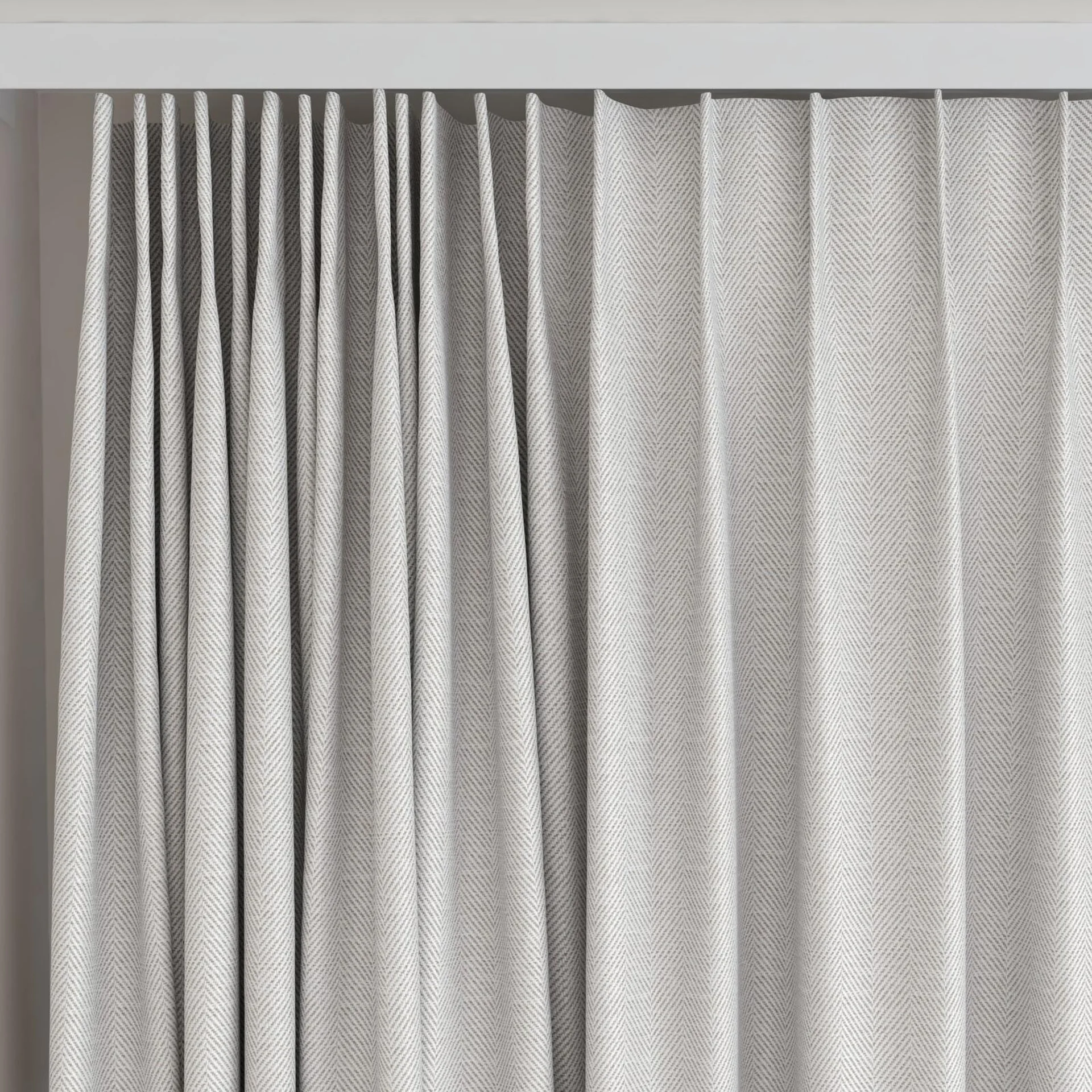 Top view of Trailblazer Marble, on curtain rail