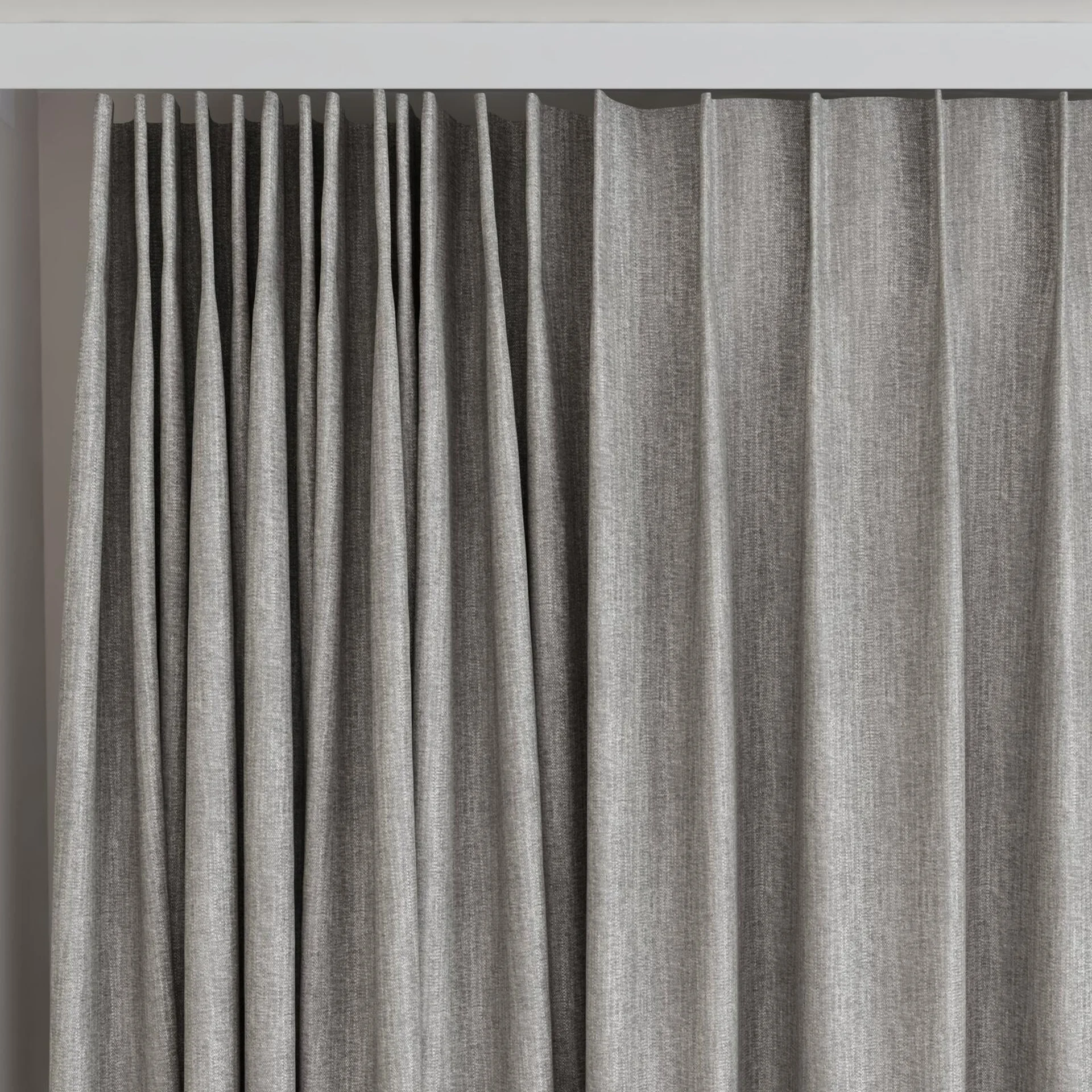 Top view of Trezor Rabbit, on curtain rail