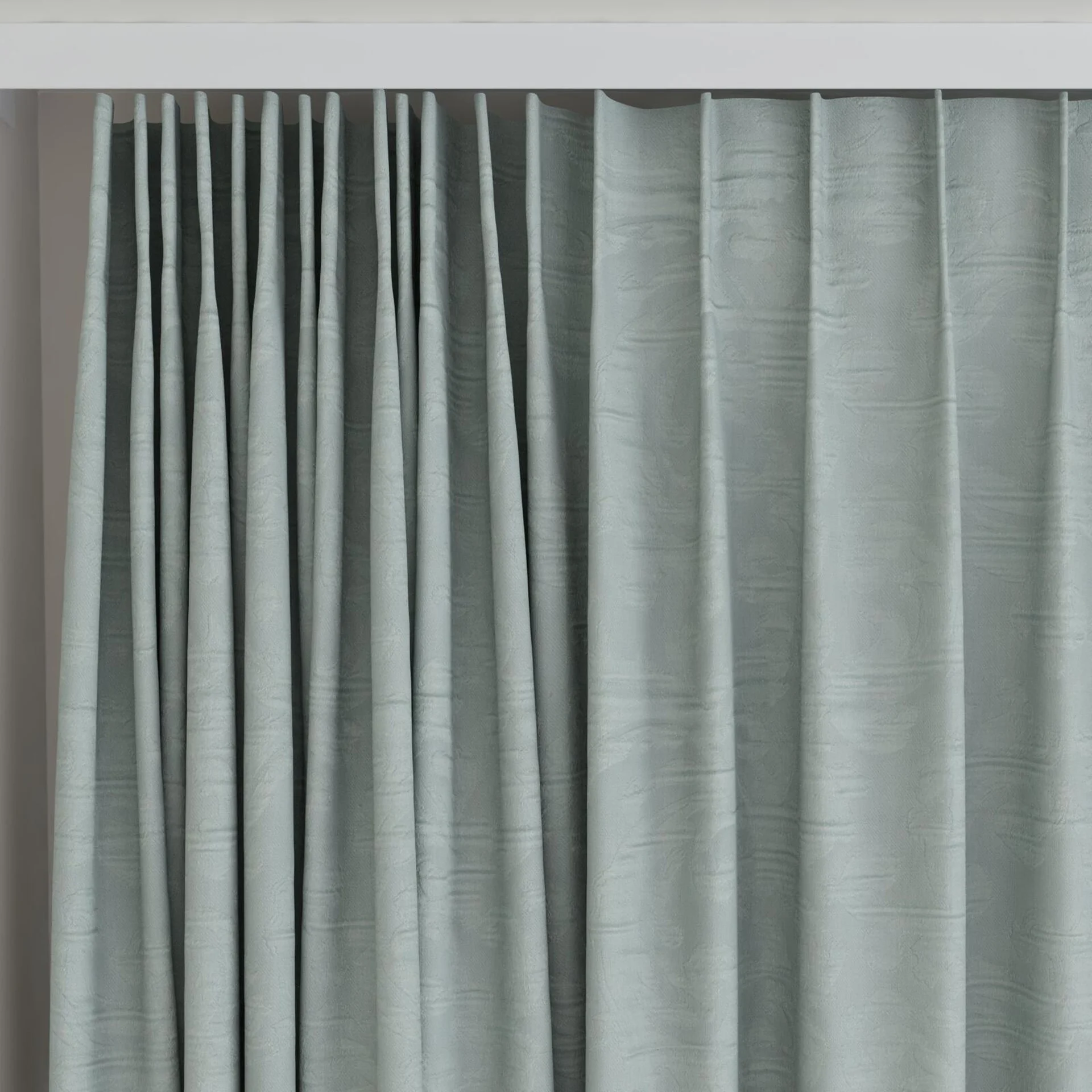 Top view of Juleste Niagara, on curtain rail