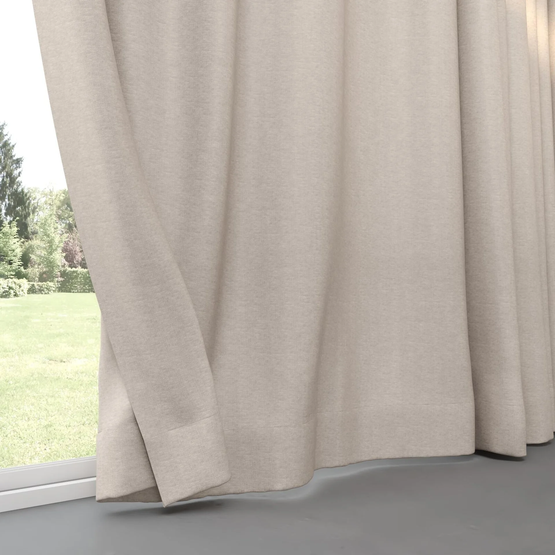 Bottom view of Goa Shadow, pinch pleat