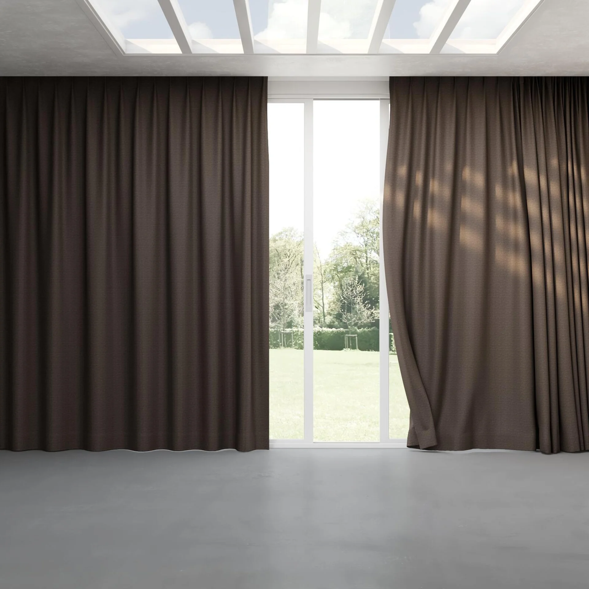 Full view of Trailblazer Onyx, pinch pleat