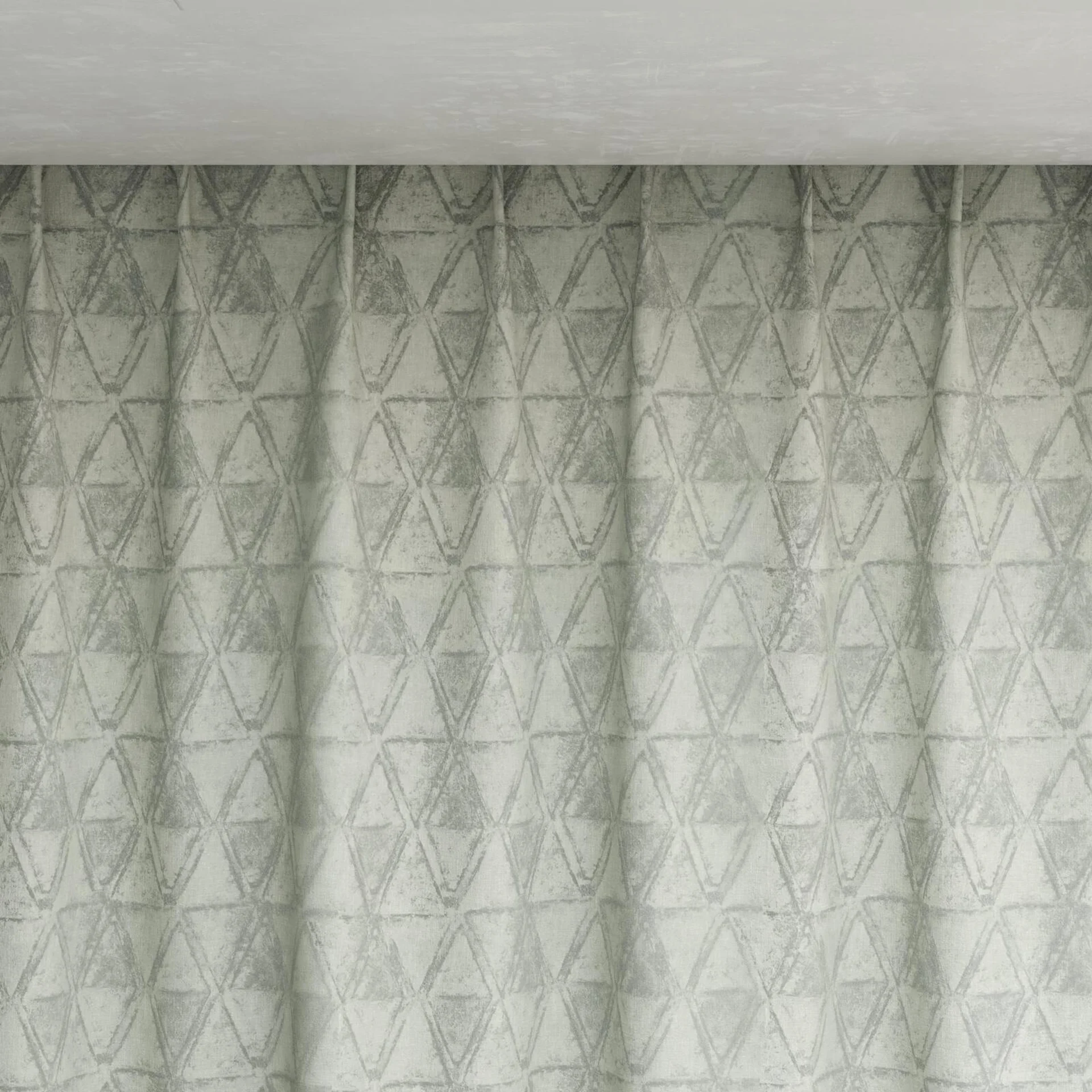 Top view of Handsome Silver, pinch pleat
