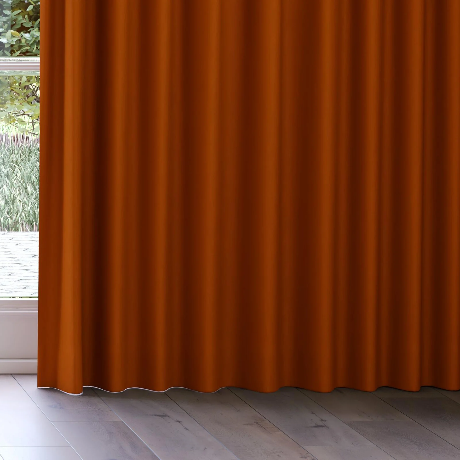 Bottom view of Vela Clementine, on curtain rail