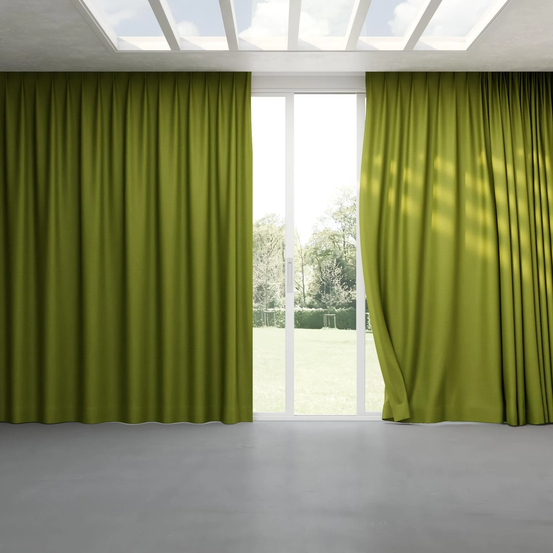 Full view of Linex Leaf, pinch pleat