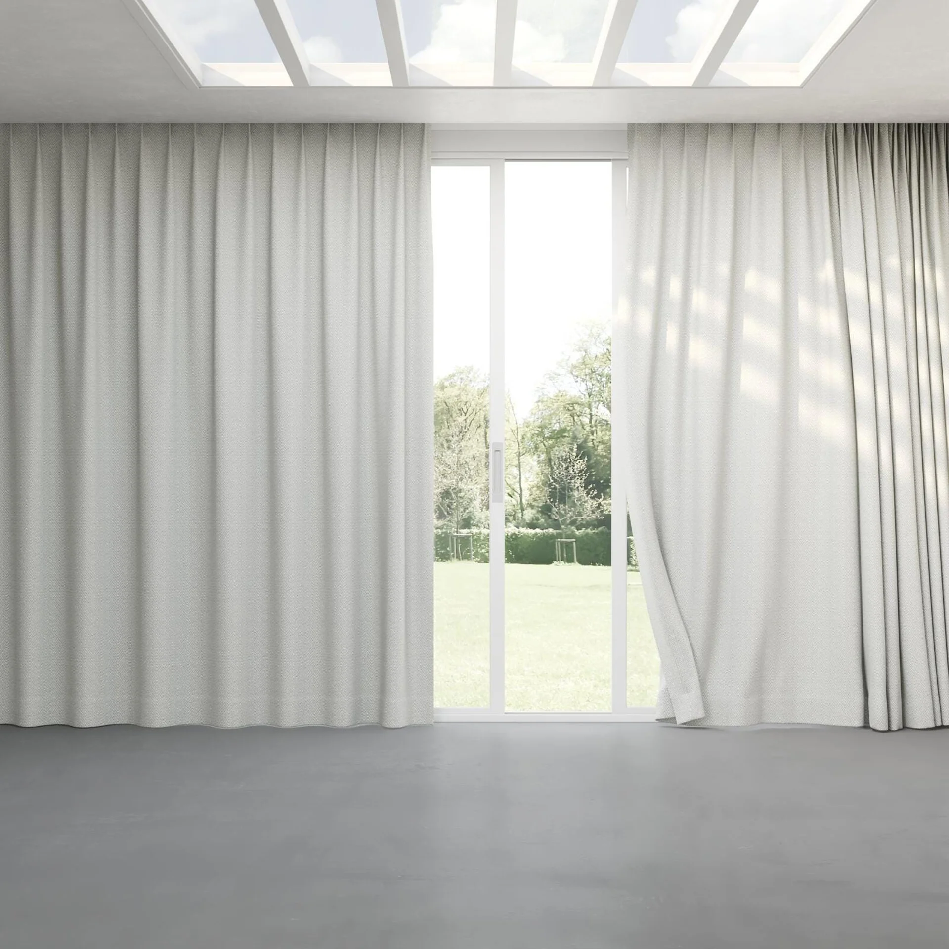 Full view of Saiph Concrete, pinch pleat