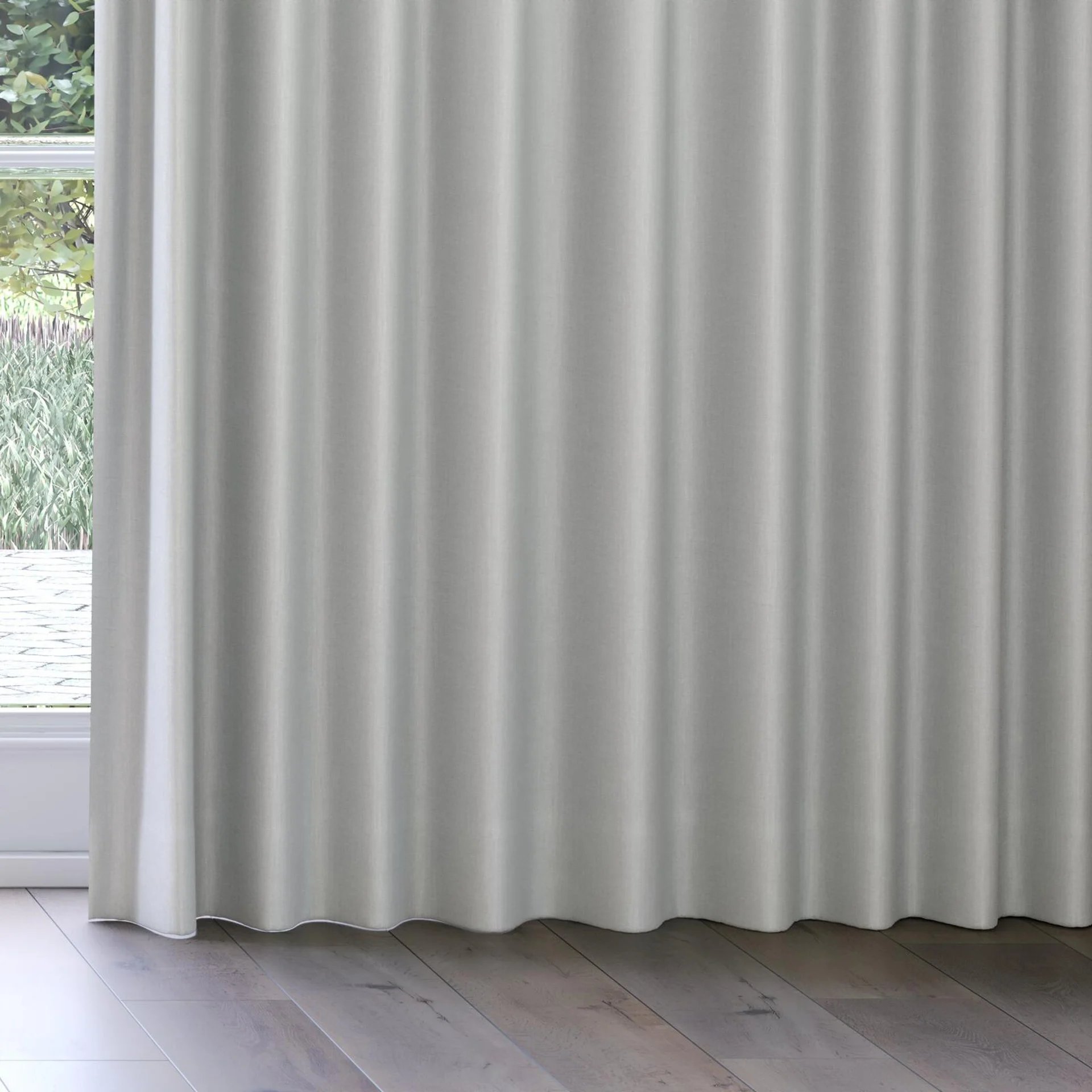 Bottom view of Bavaria Dove, on curtain rail
