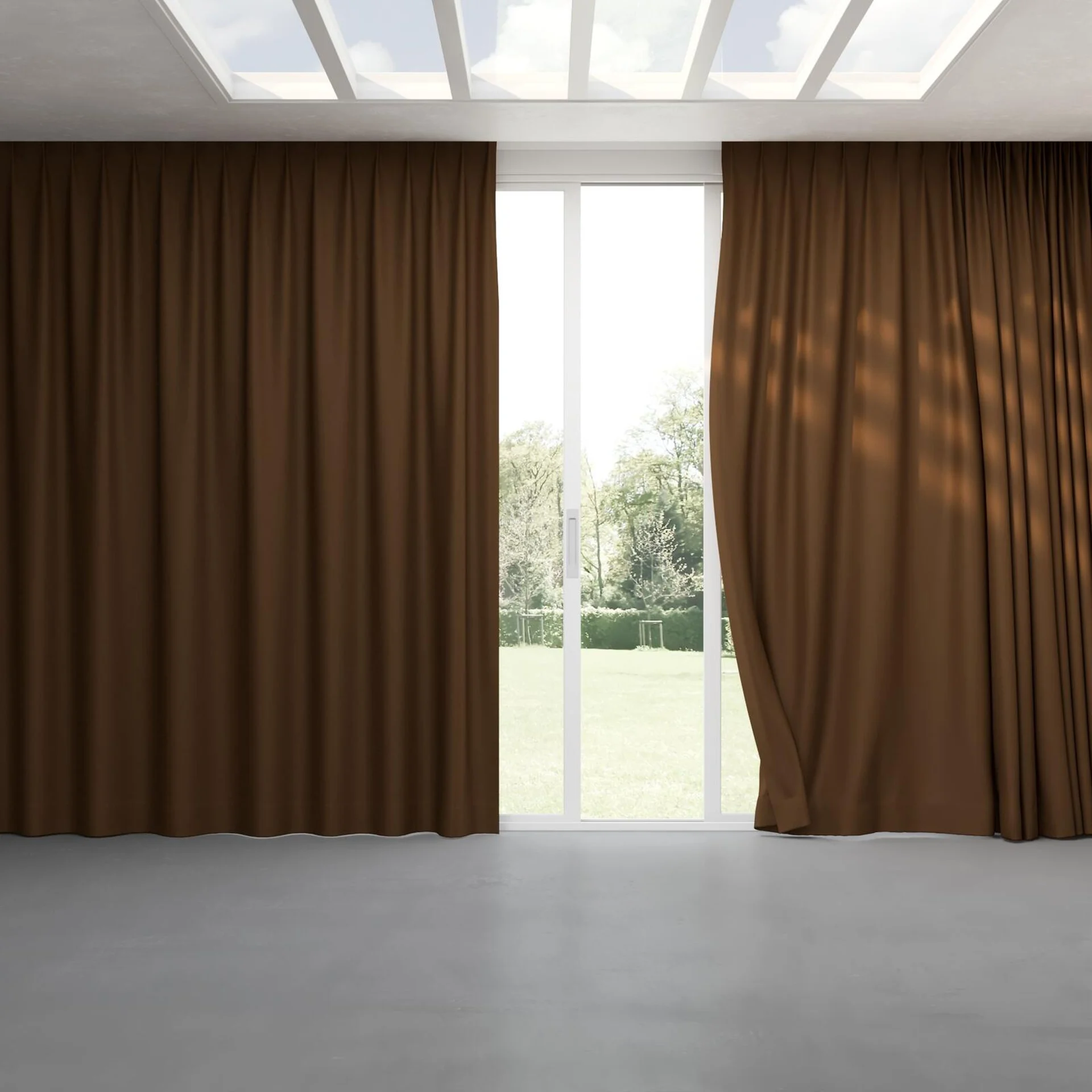 Full view of Eternal Raw Sienna, pinch pleat