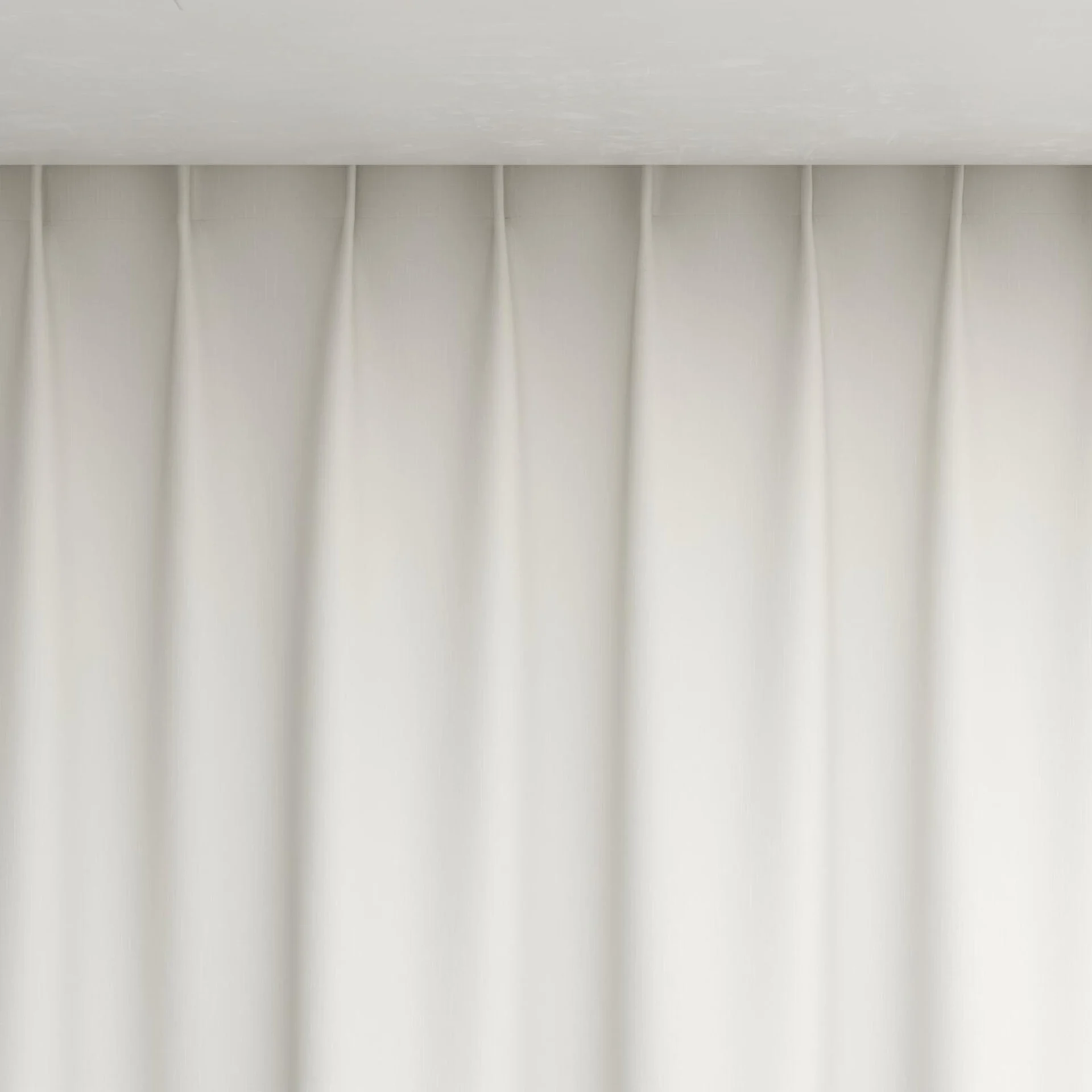 Top view of Coverlet Snow, pinch pleat